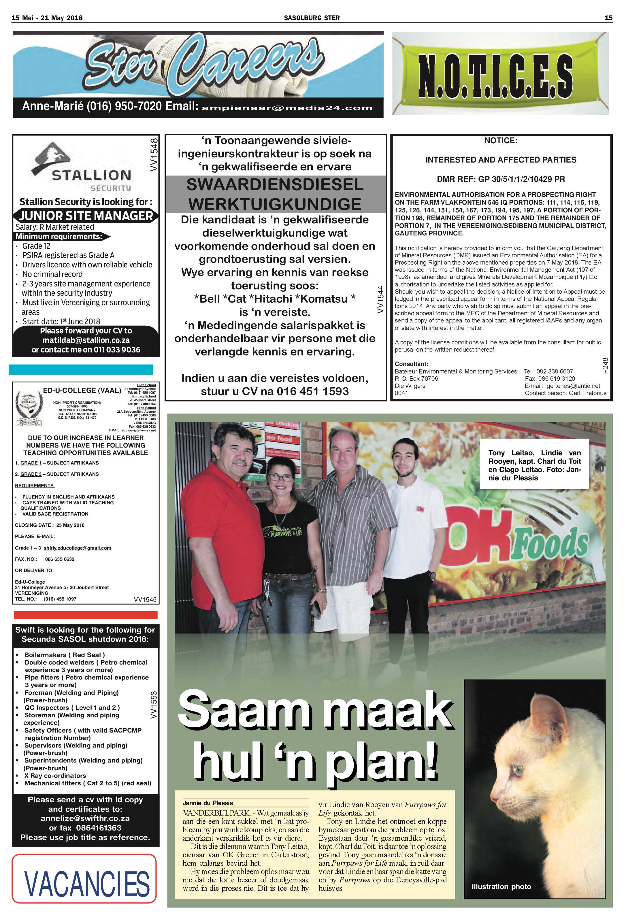 Sasolburg Ster 15 – 21 Mei 2018 page 15
