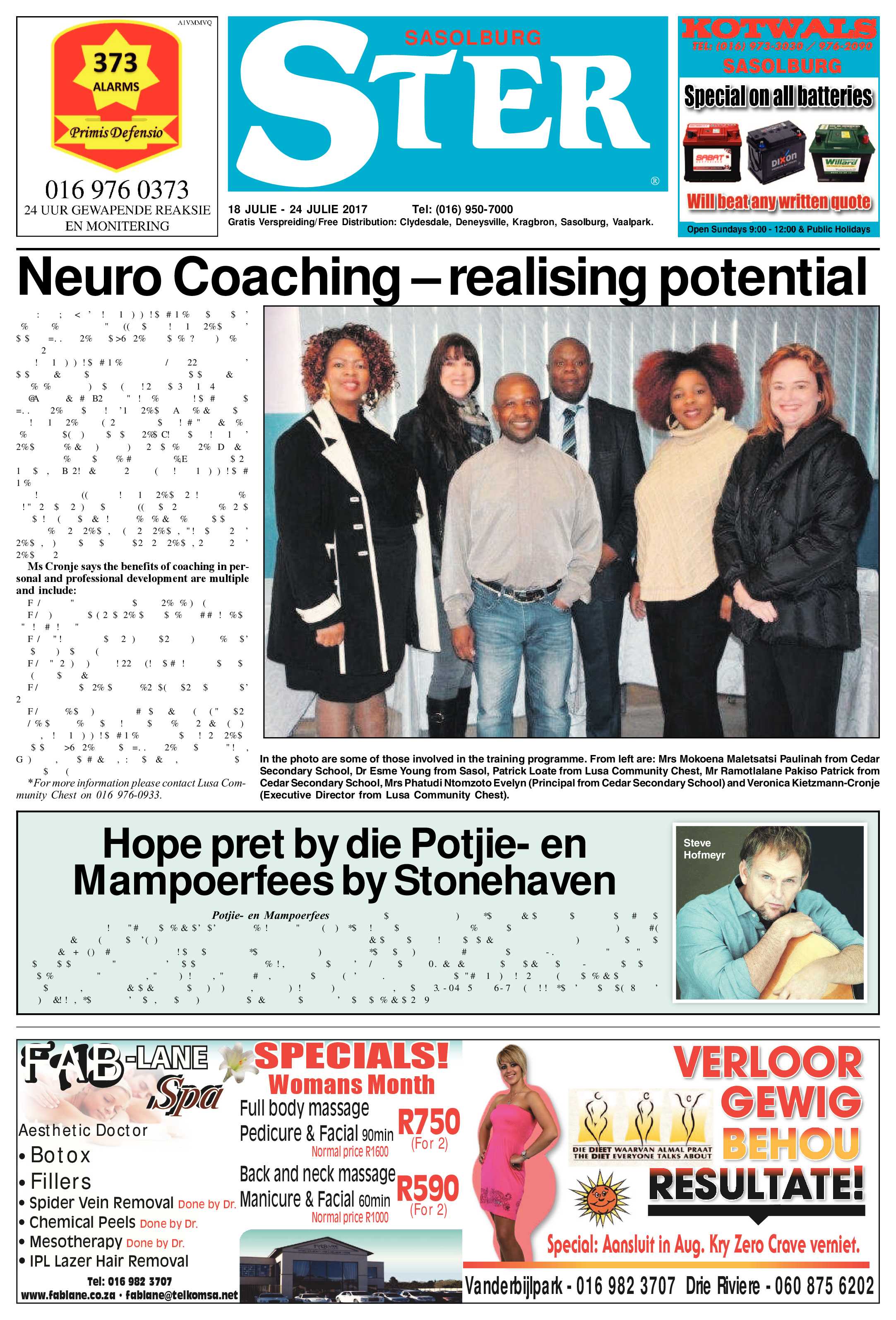 Sasolburg Ster 18 – 24 Julie 2017 page 1