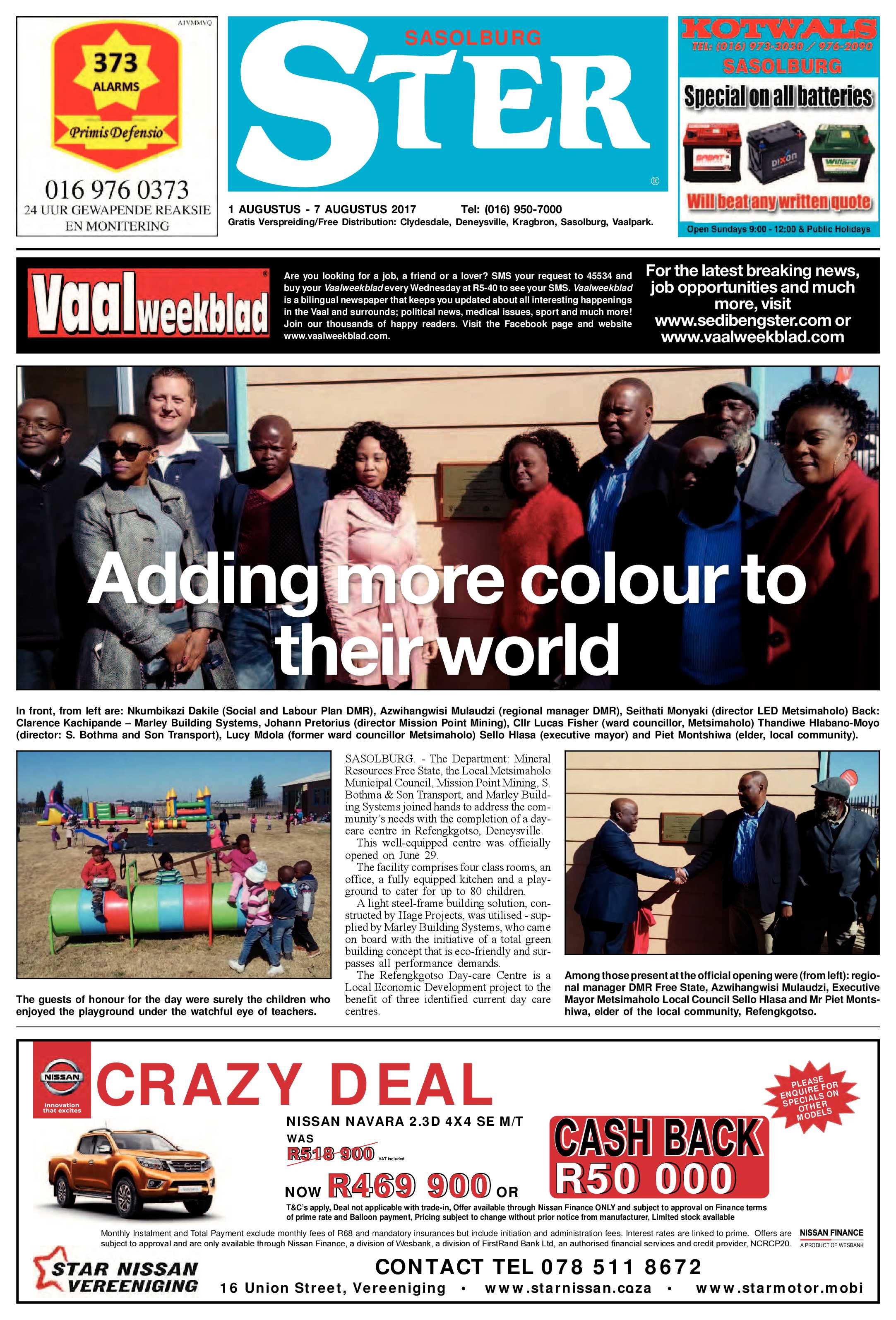 Sasolburg Ster 1 – 7 Augustus 2017 page 1