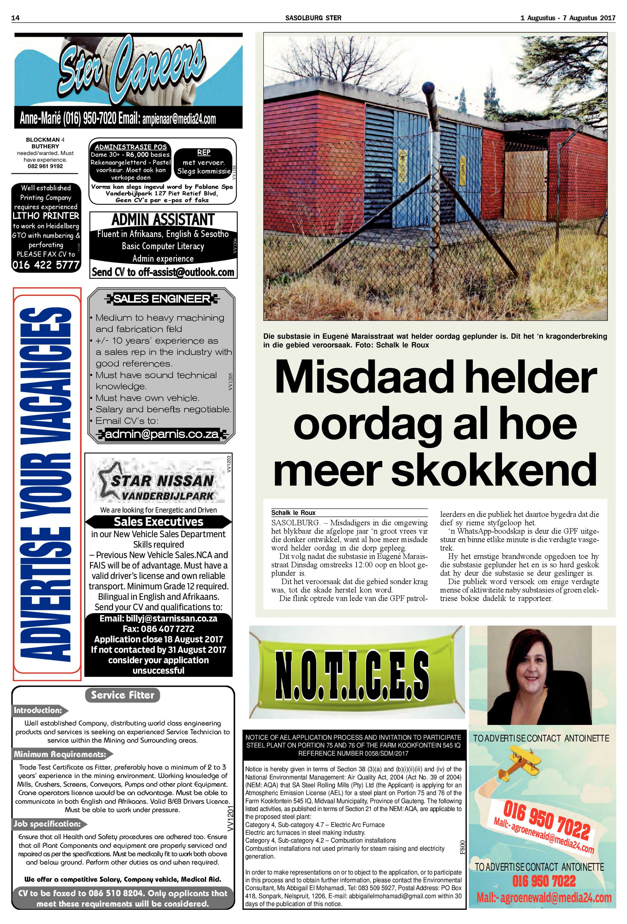 Sasolburg Ster 1 – 7 Augustus 2017 page 14
