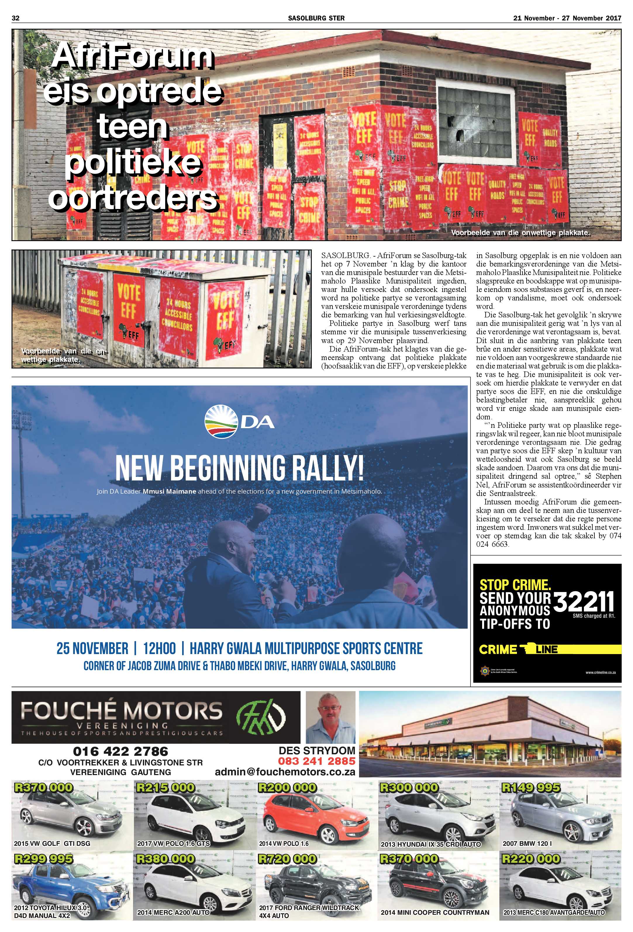 Sasolburg Ster 21 – 27 November 2017 page 32