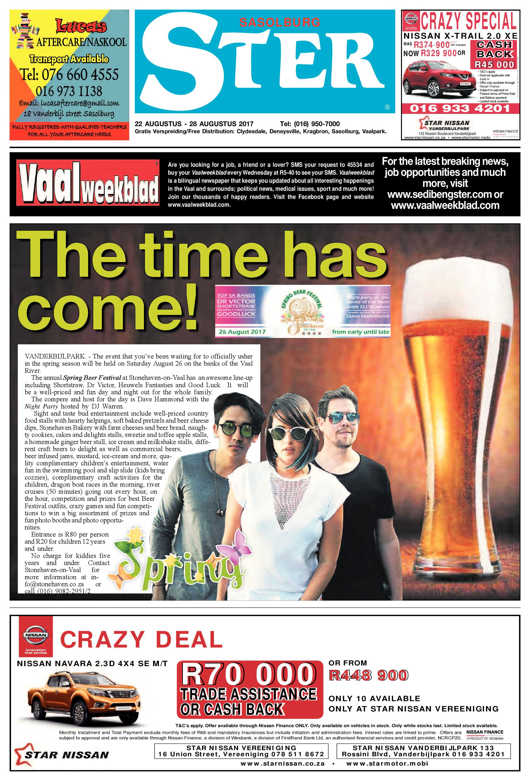 Sasolburg Ster 22 – 28 Augustus 2017 page 1