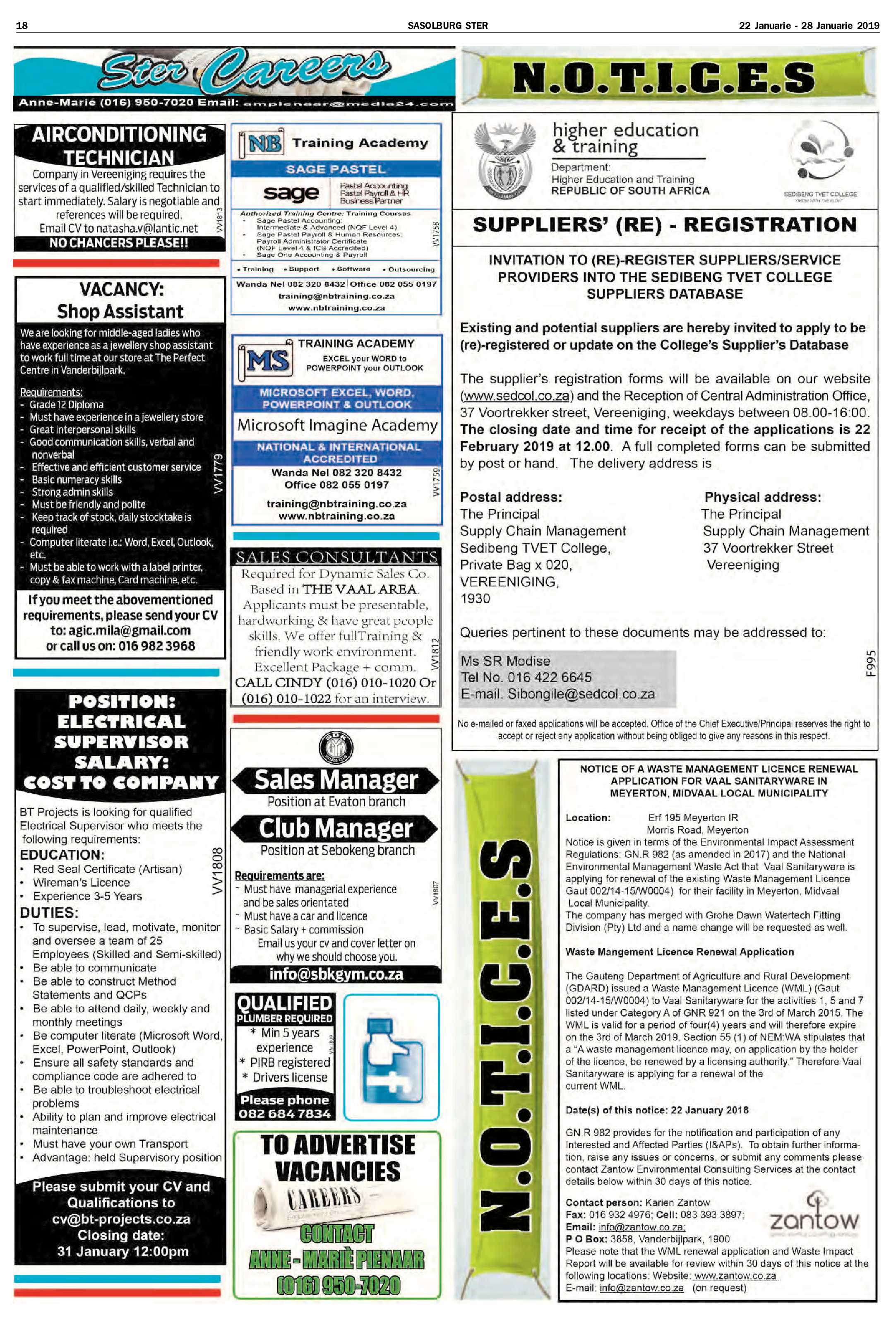 Sasolburg Ster 22 – 28 Januarie 2019 page 18