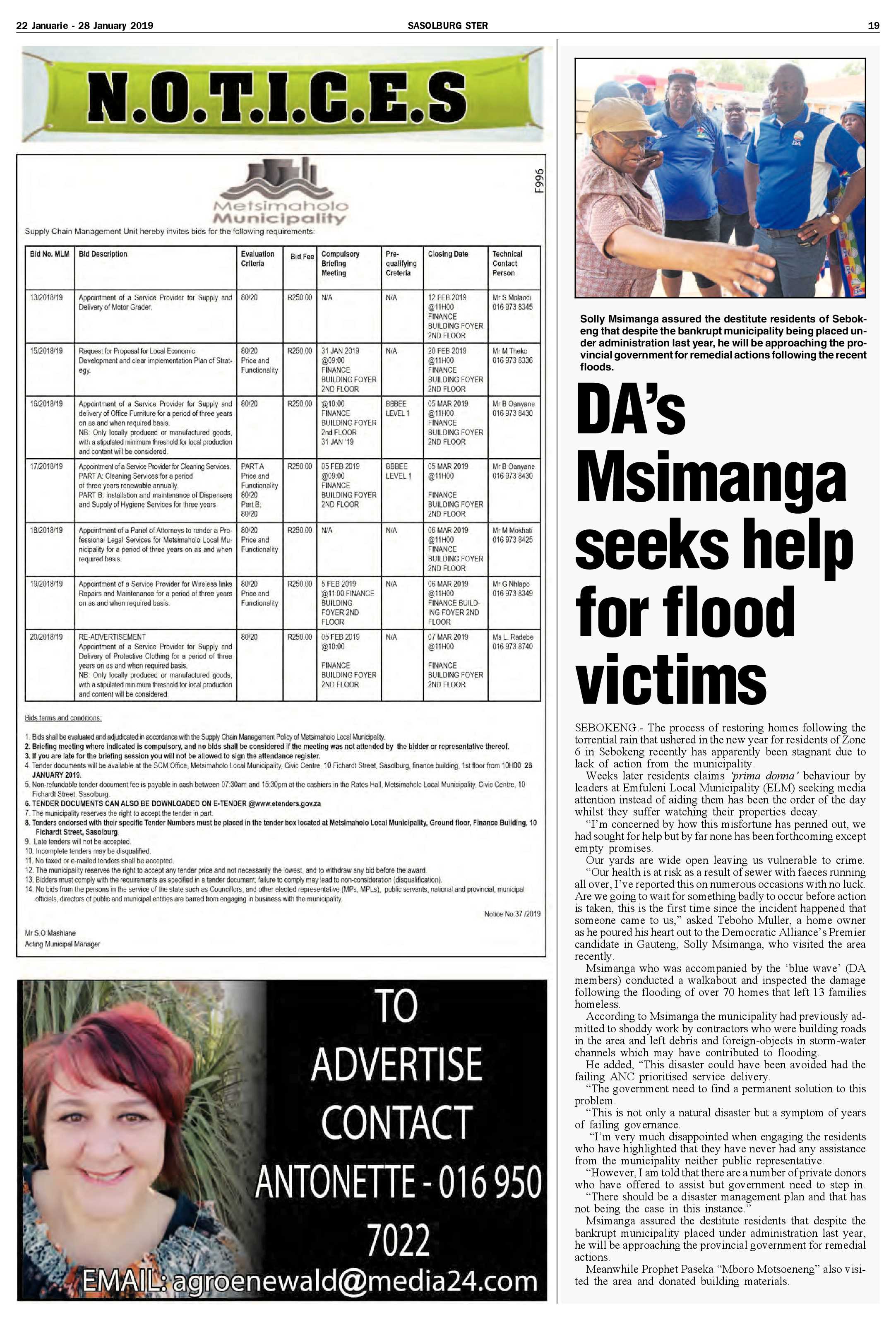 Sasolburg Ster 22 – 28 Januarie 2019 page 19
