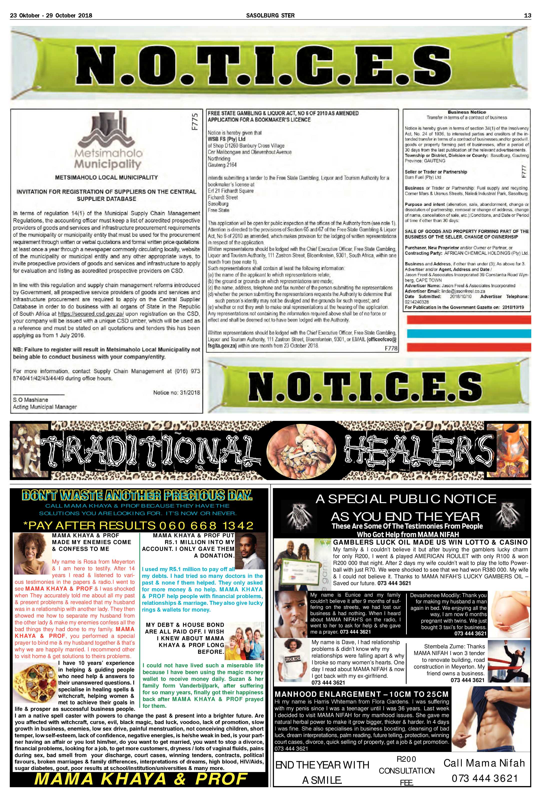 Sasolburg Ster 23 – 29 Oktober 2018 page 13