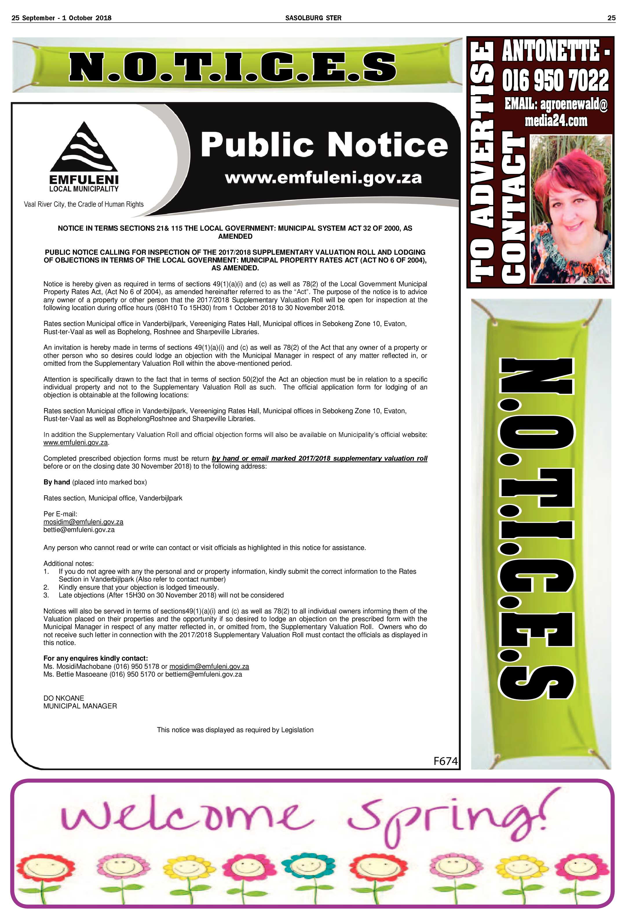 Sasolburg Ster 25 September – 1 Oktober 2018 page 25