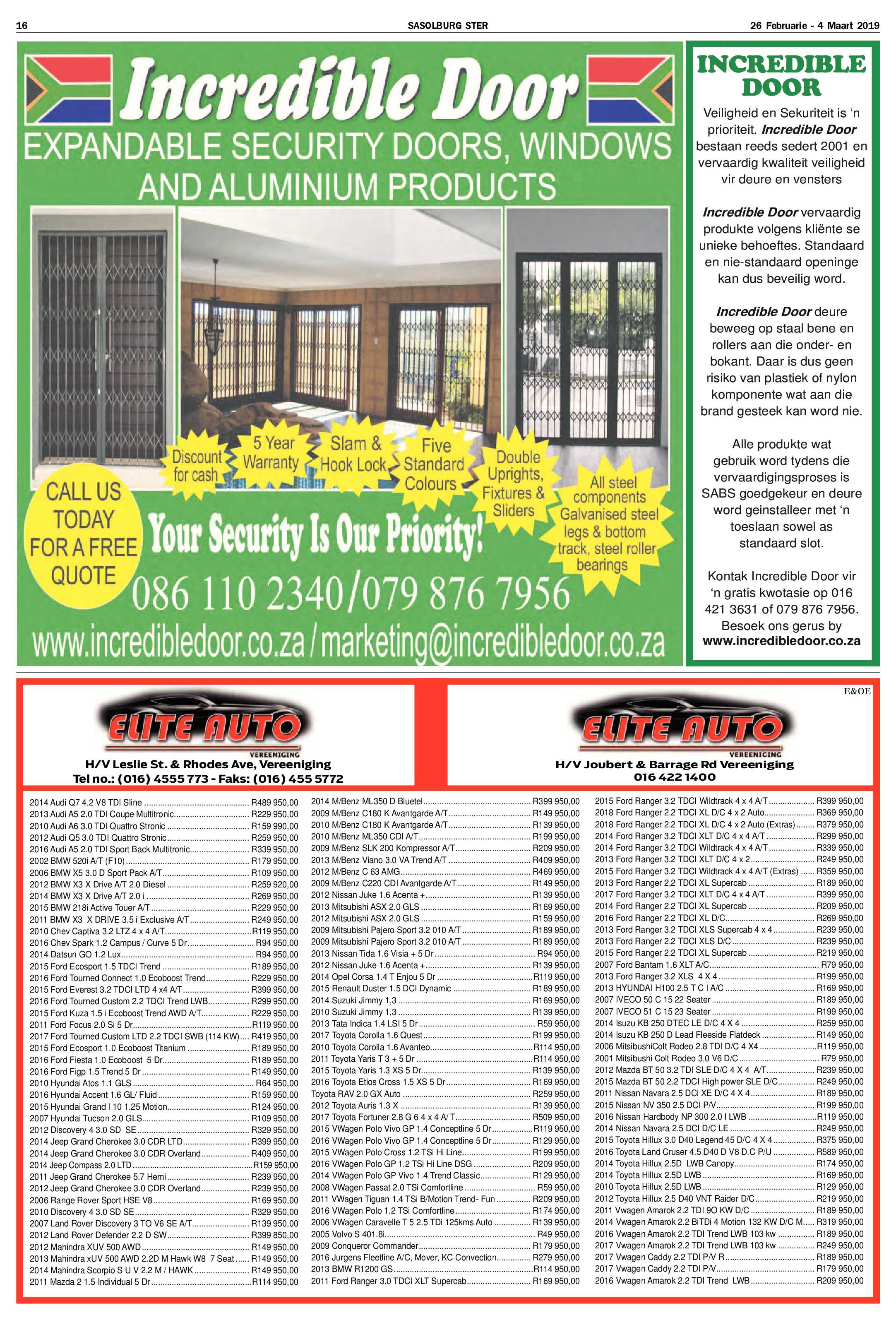 Sasolburg Ster 26 Februarie – 4 Maart 2019 page 16
