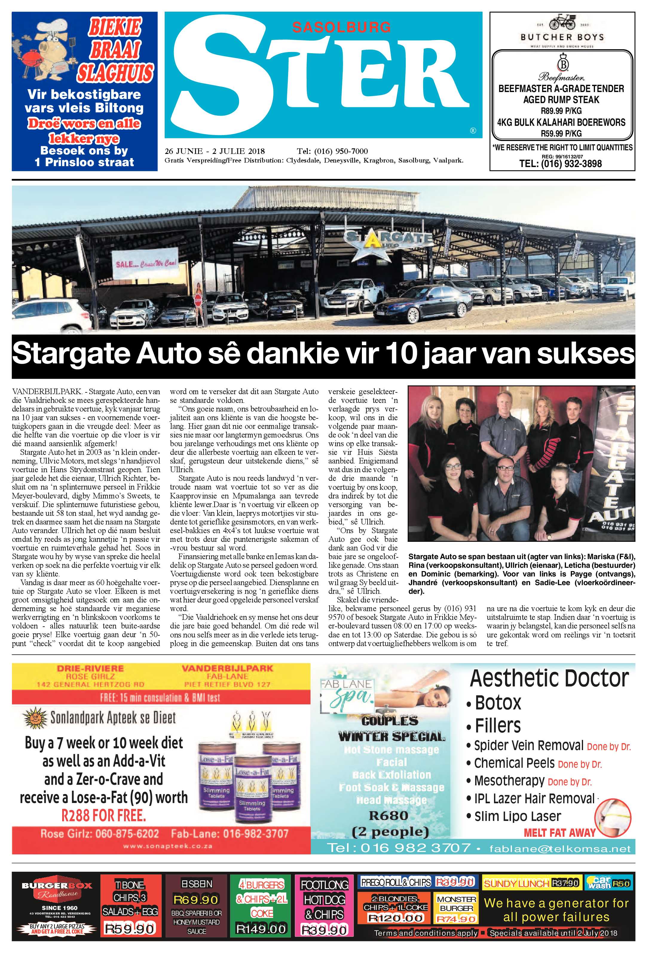 Sasolburg Ster 26 Junie – 2 Julie 2018 page 1
