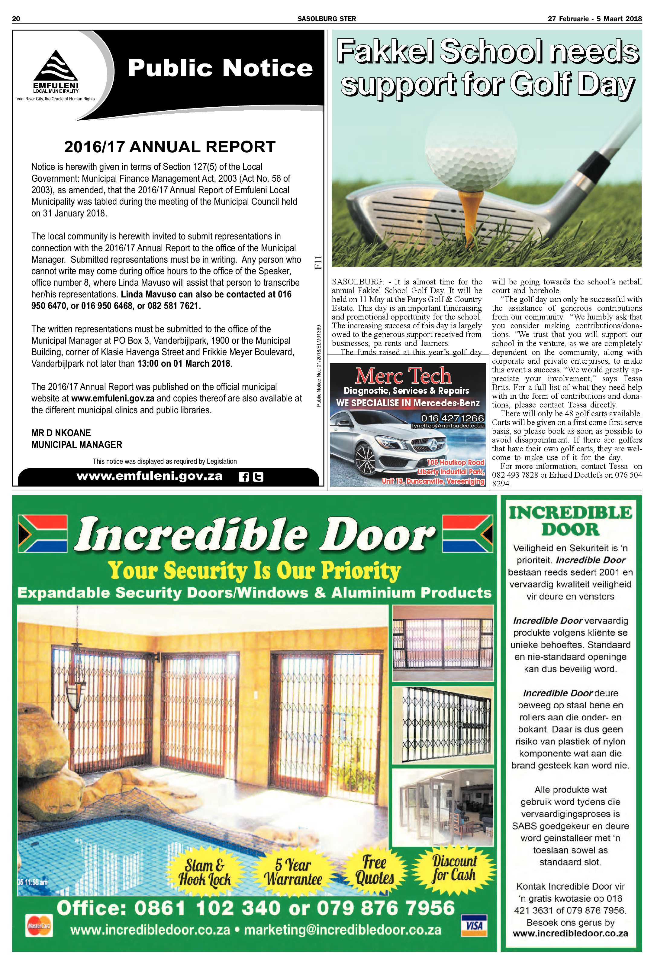 Sasolburg Ster 27 Maart – 5 Februarie 2018 page 20