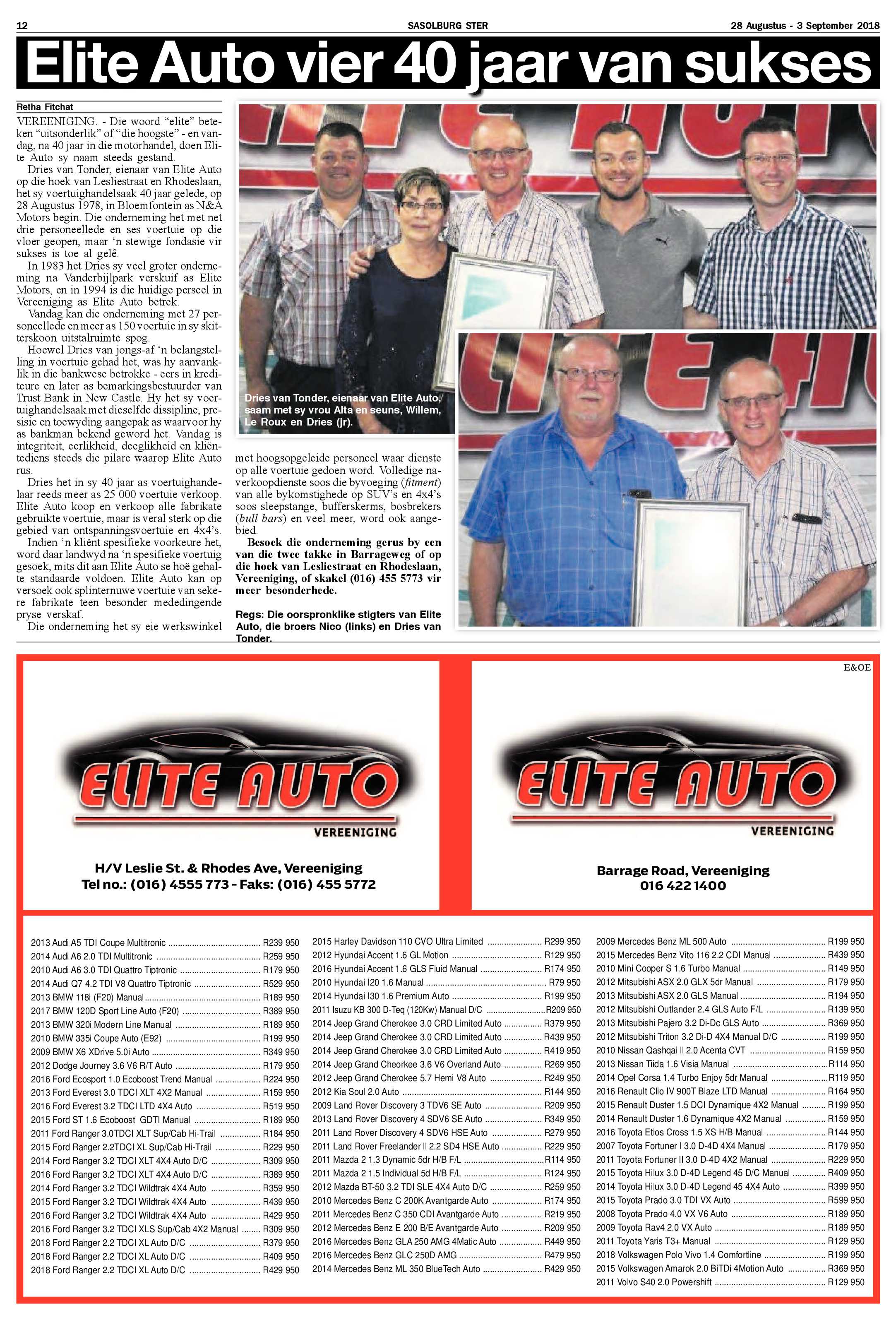 Sasolburg Ster 28 Augustus – 3 September 2018 page 12