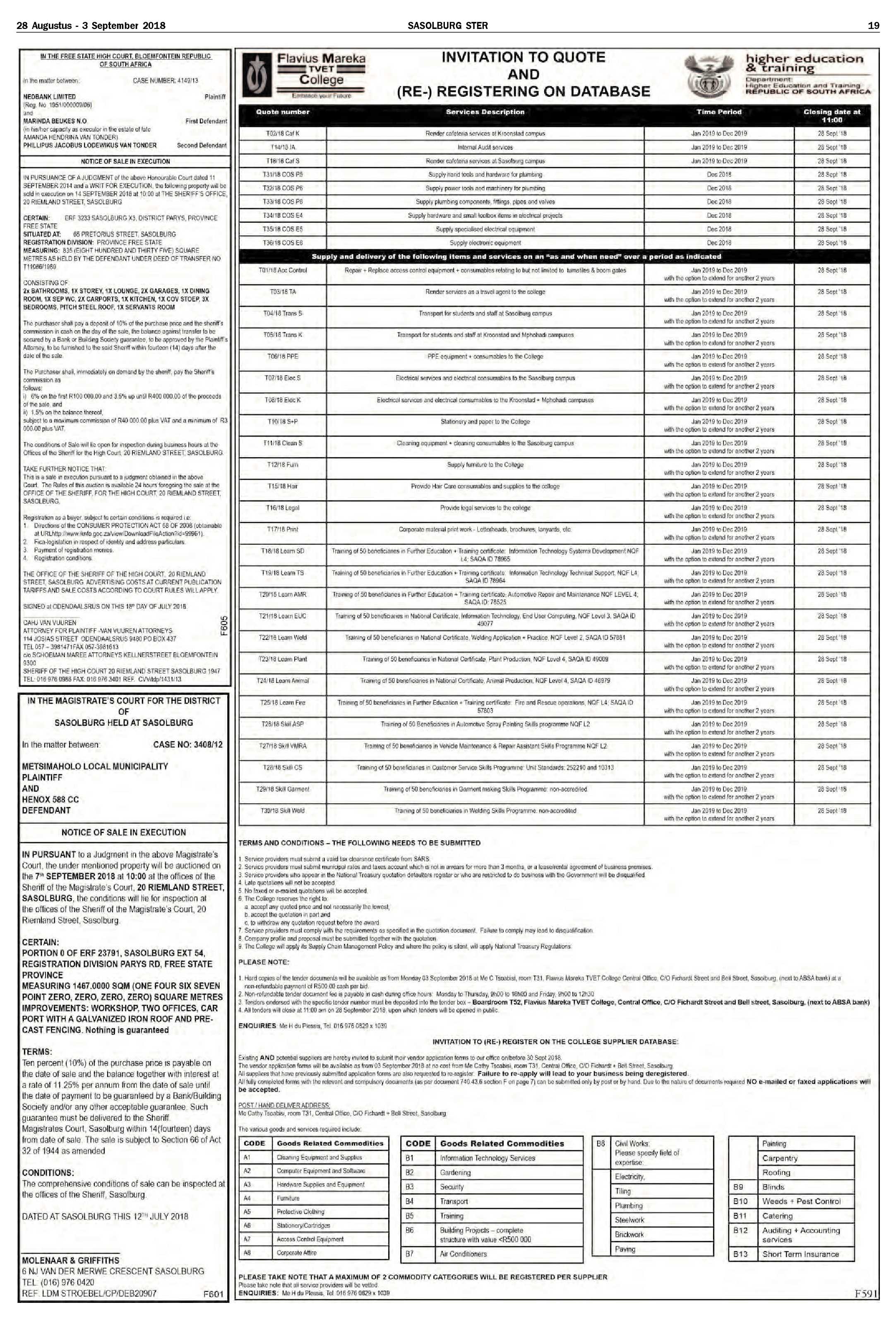 Sasolburg Ster 28 Augustus – 3 September 2018 page 19