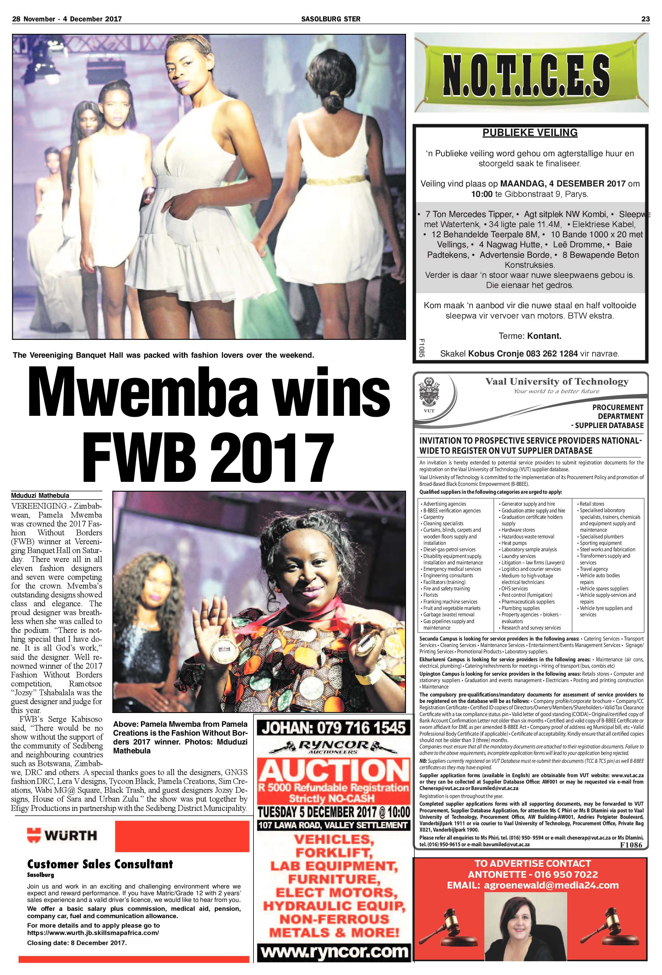 Sasolburg Ster 28 November  – 4 Desember 2017 page 23