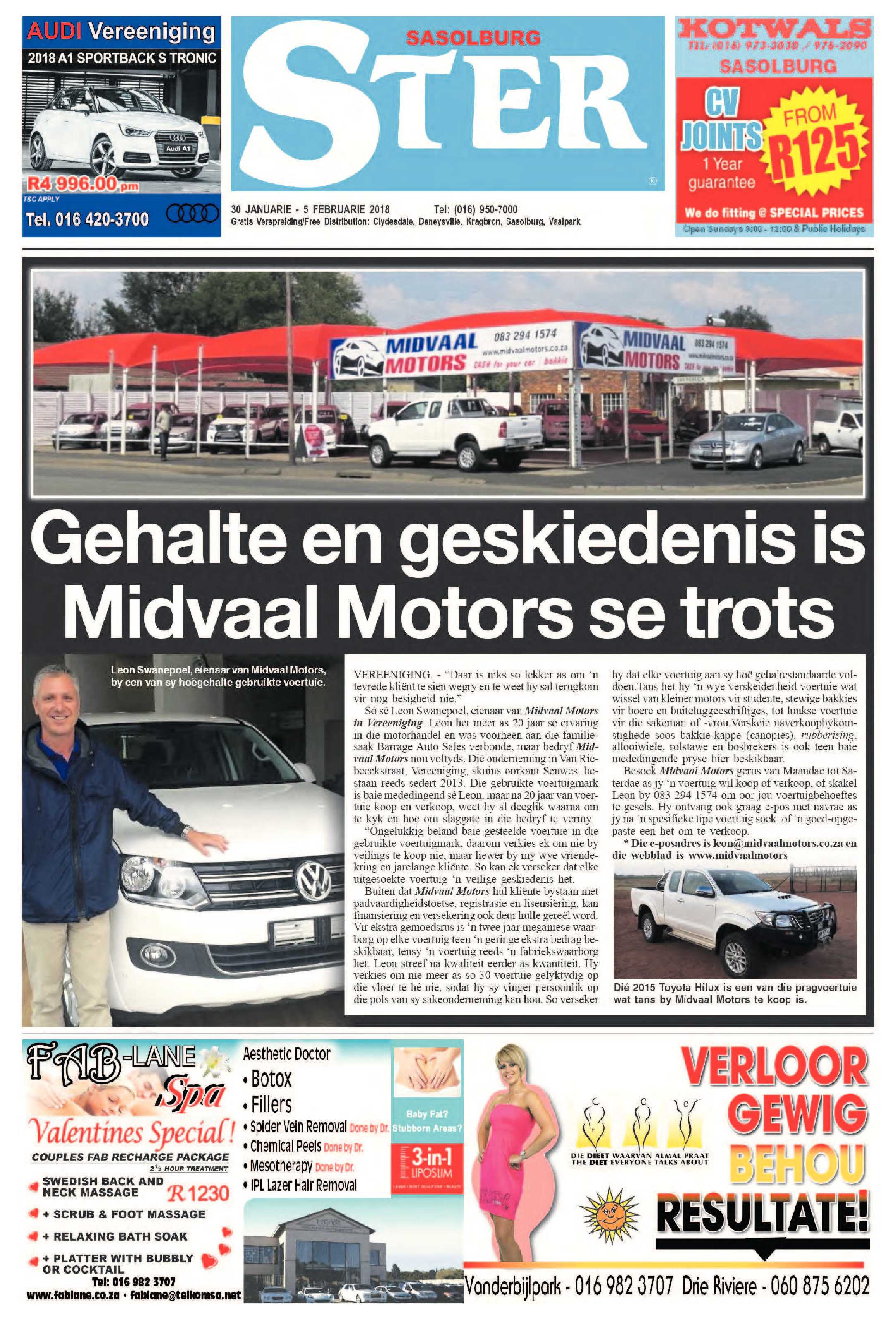 Sasolburg Ster 30 Januarie – 5 Februarie 2018 page 1