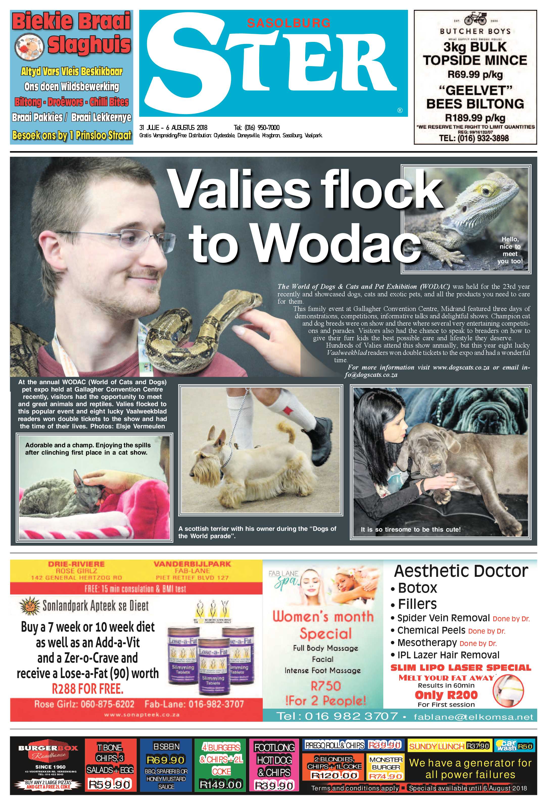 Sasolburg Ster 31 Julie – 6 Augustus 2018 page 1