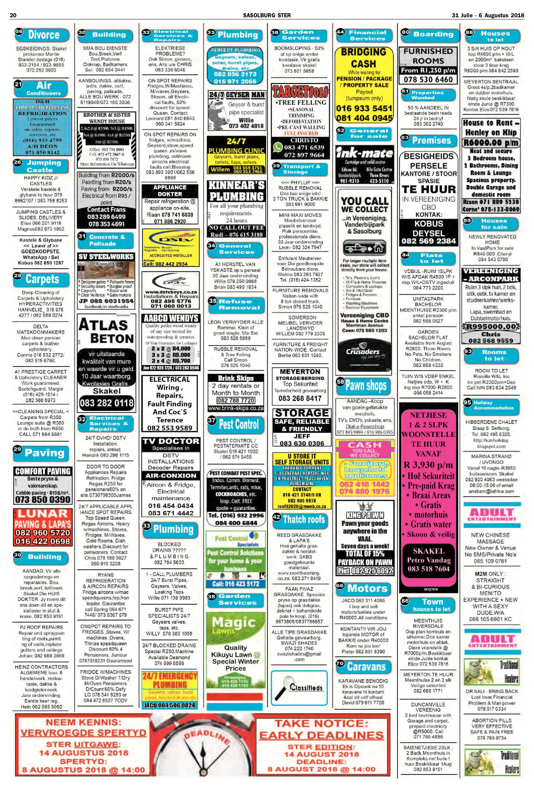 Sasolburg Ster 31 Julie – 6 Augustus 2018 page 20