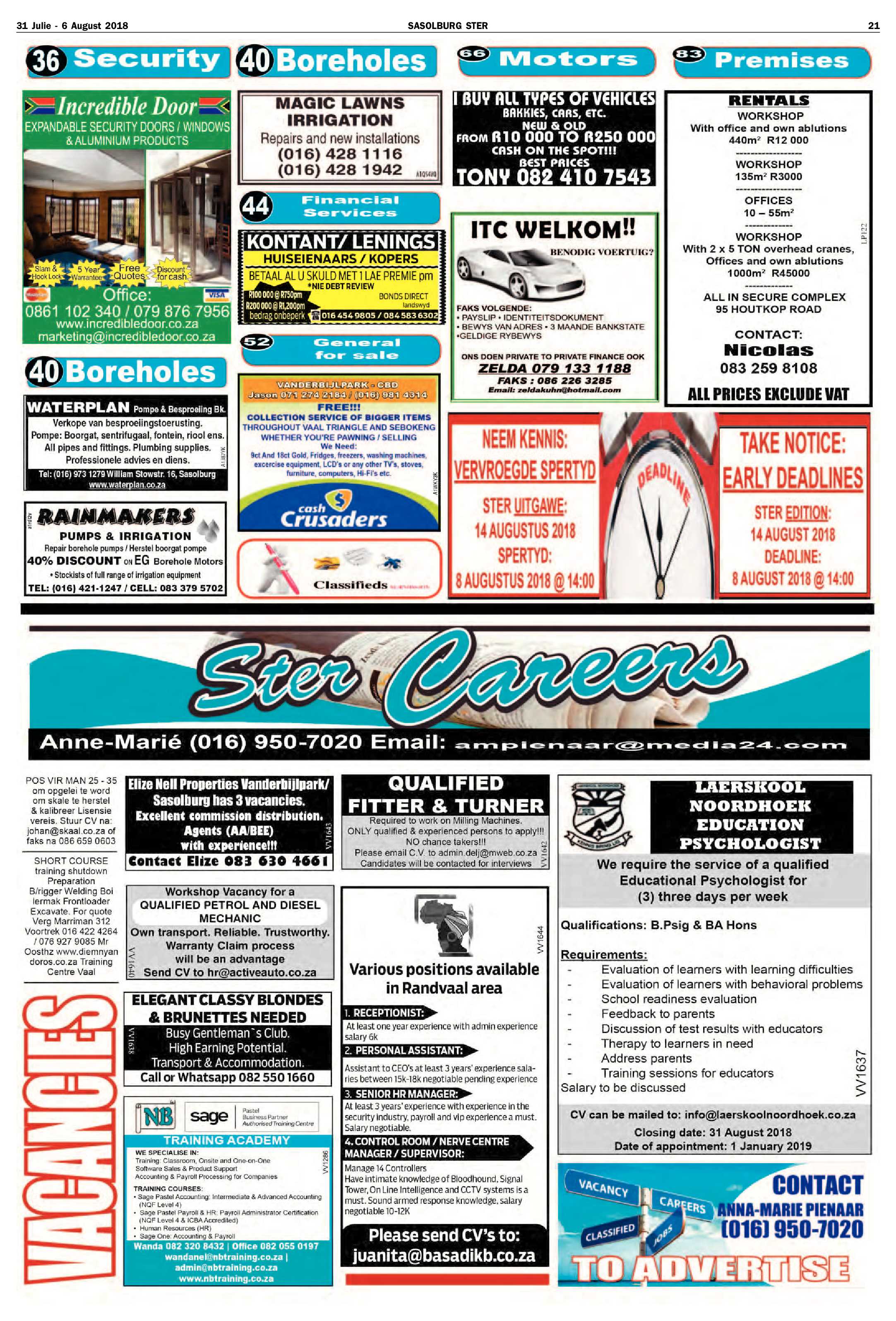 Sasolburg Ster 31 Julie – 6 Augustus 2018 page 21