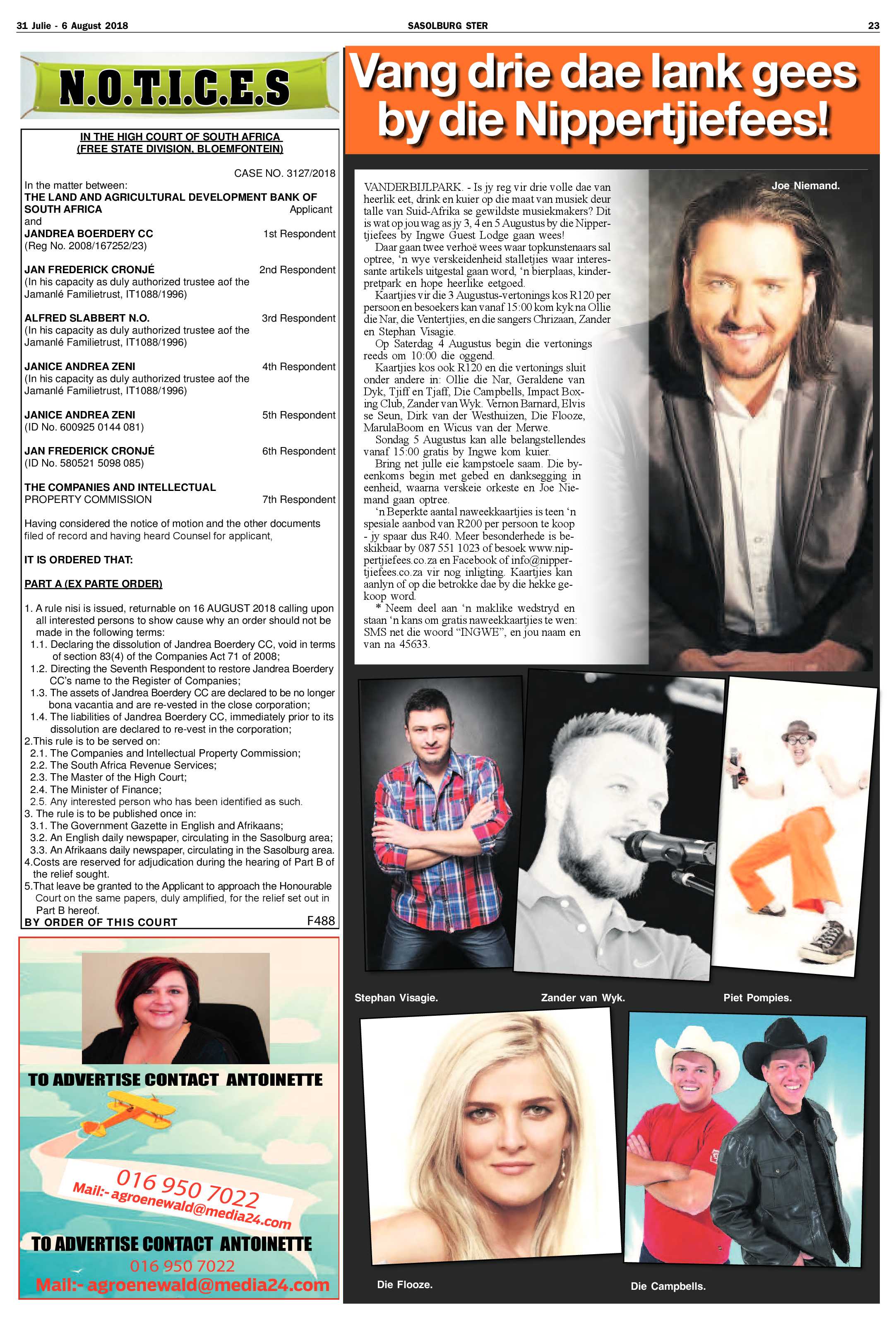 Sasolburg Ster 31 Julie – 6 Augustus 2018 page 23