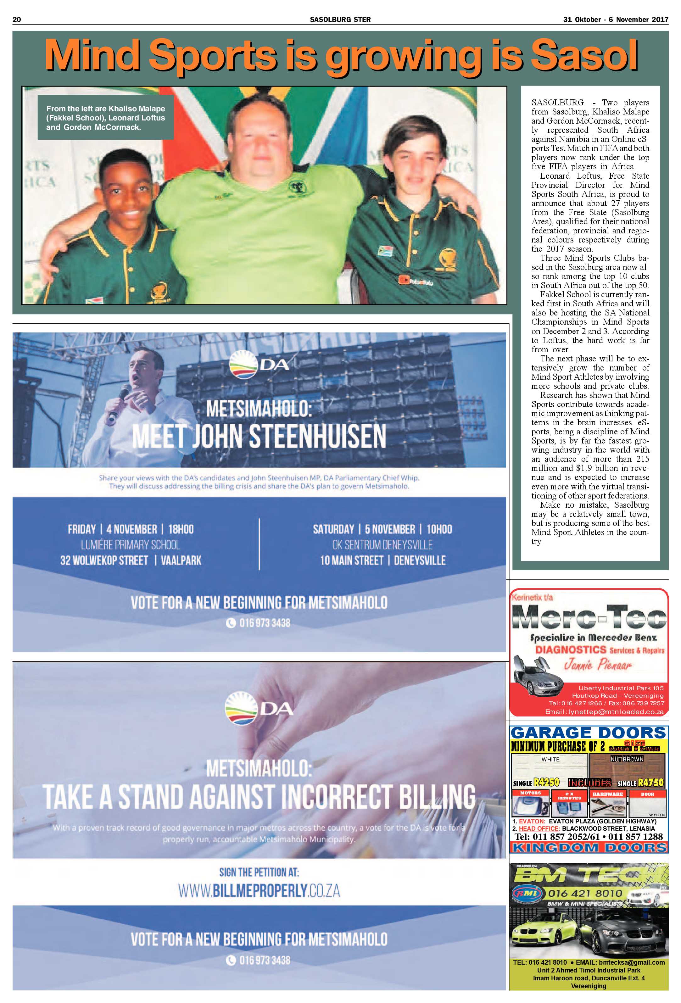 Sasolburg Ster 31 Oktober – 6 November 2017 page 20