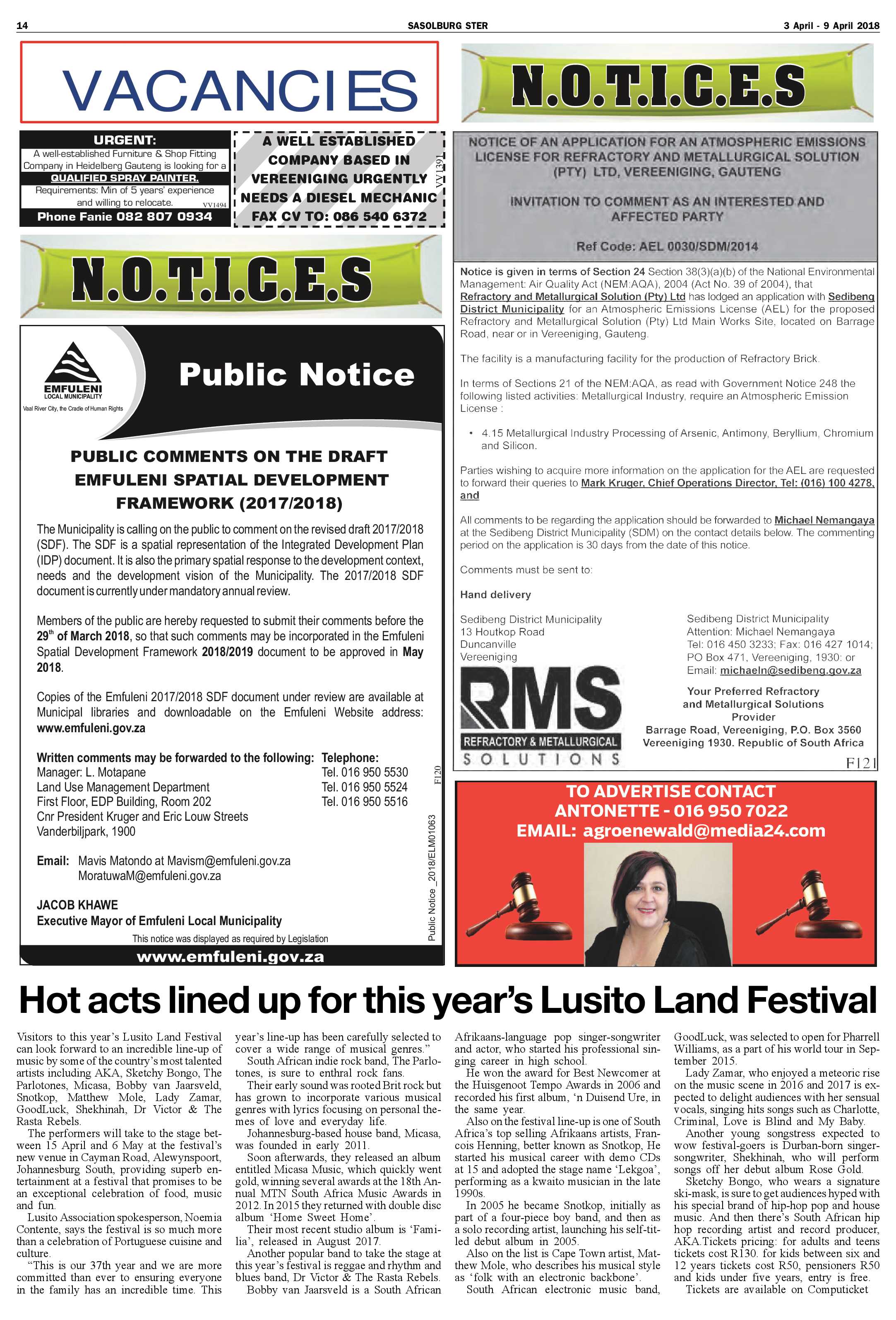 Sasolburg Ster 3 – 9 April 2018 page 14