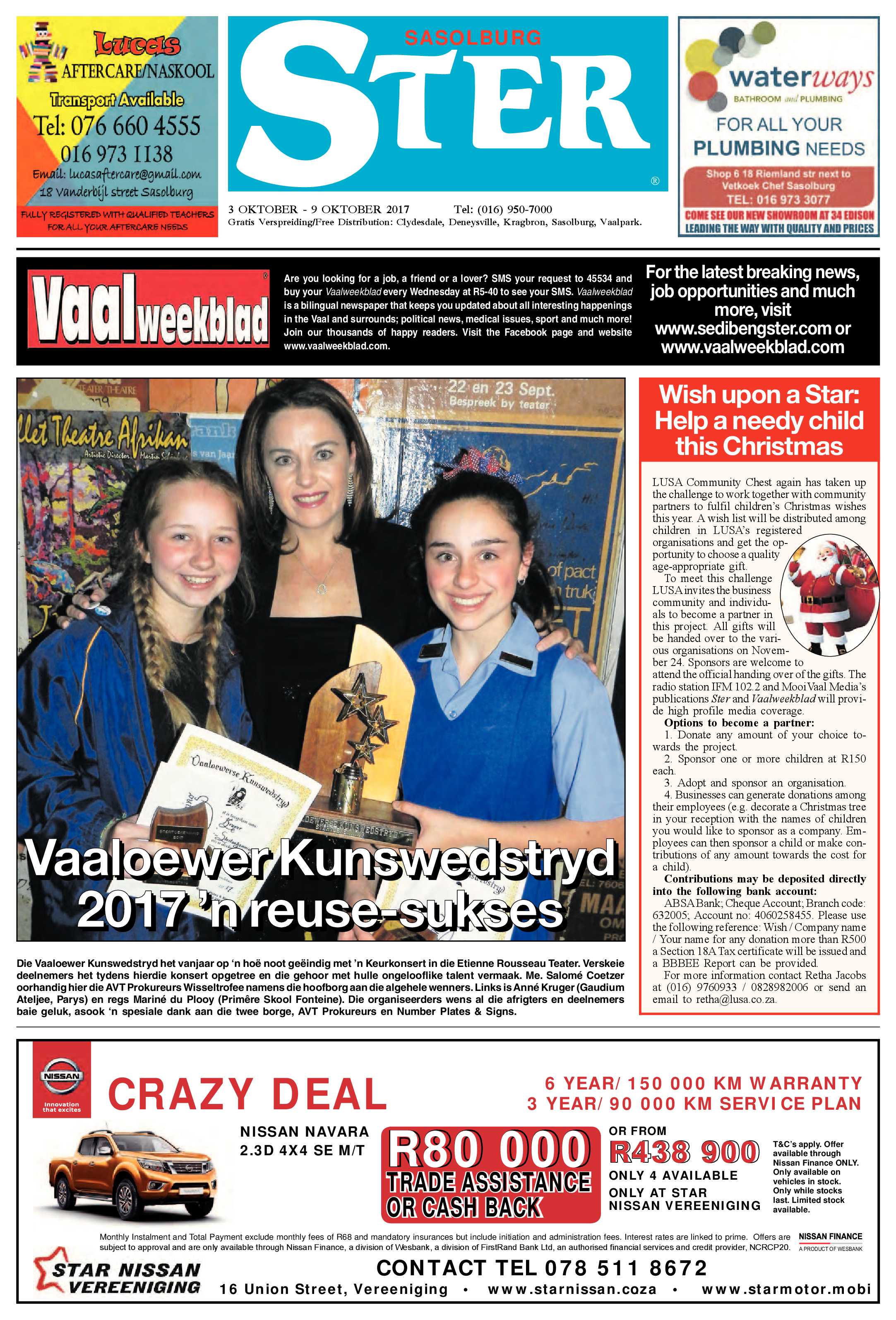 Sasolburg Ster 3 – 9 Oktober 2017 page 1