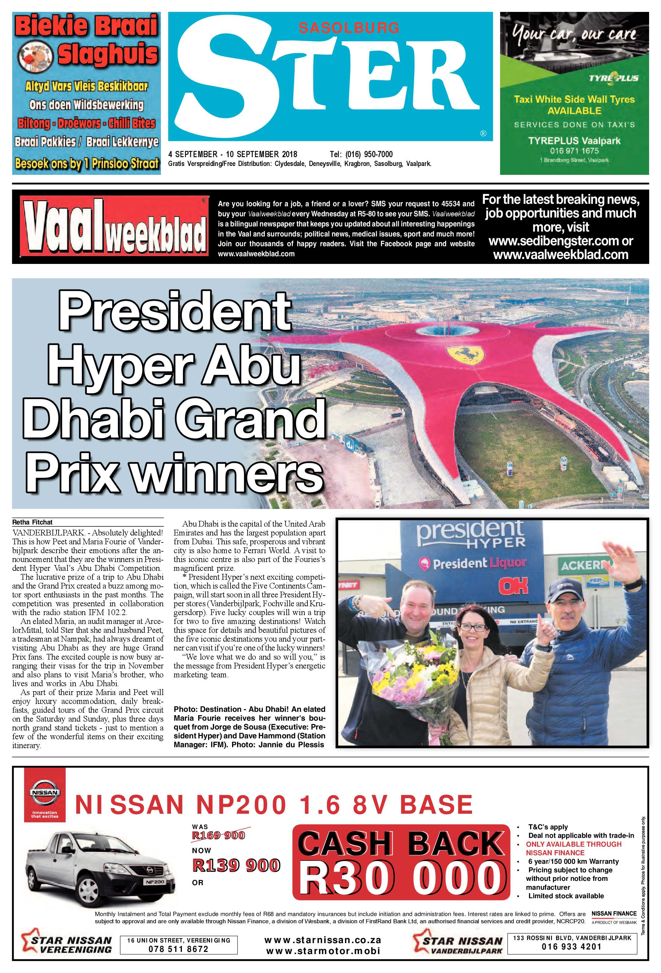 Sasolburg Ster 4 – 10 September 2018 page 1