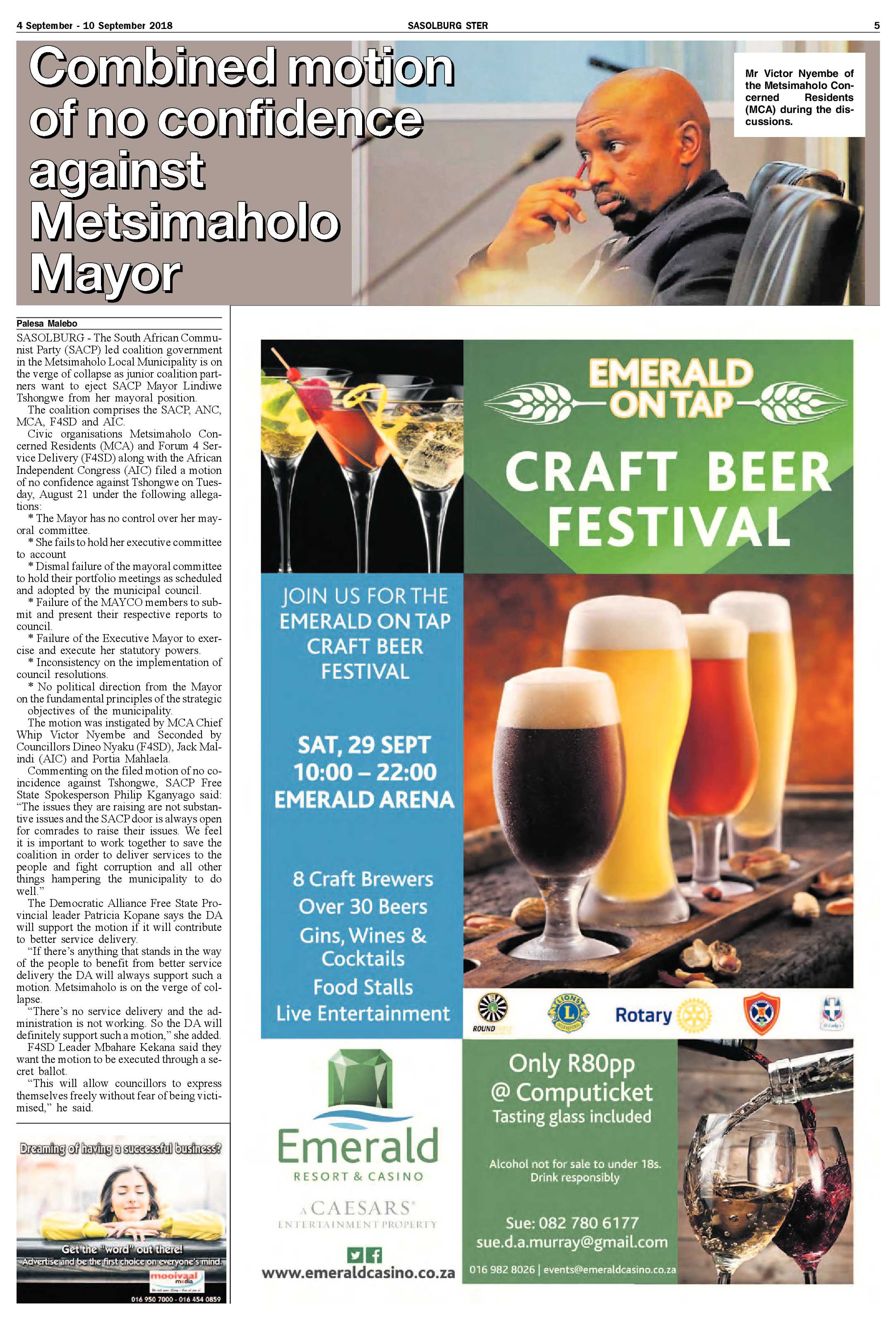 Sasolburg Ster 4 – 10 September 2018 page 5