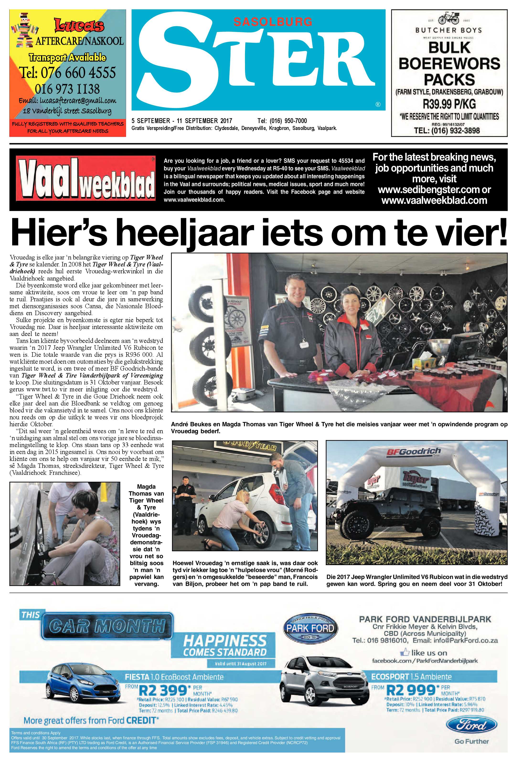 Sasolburg Ster 5 – 11 September 2017 page 1