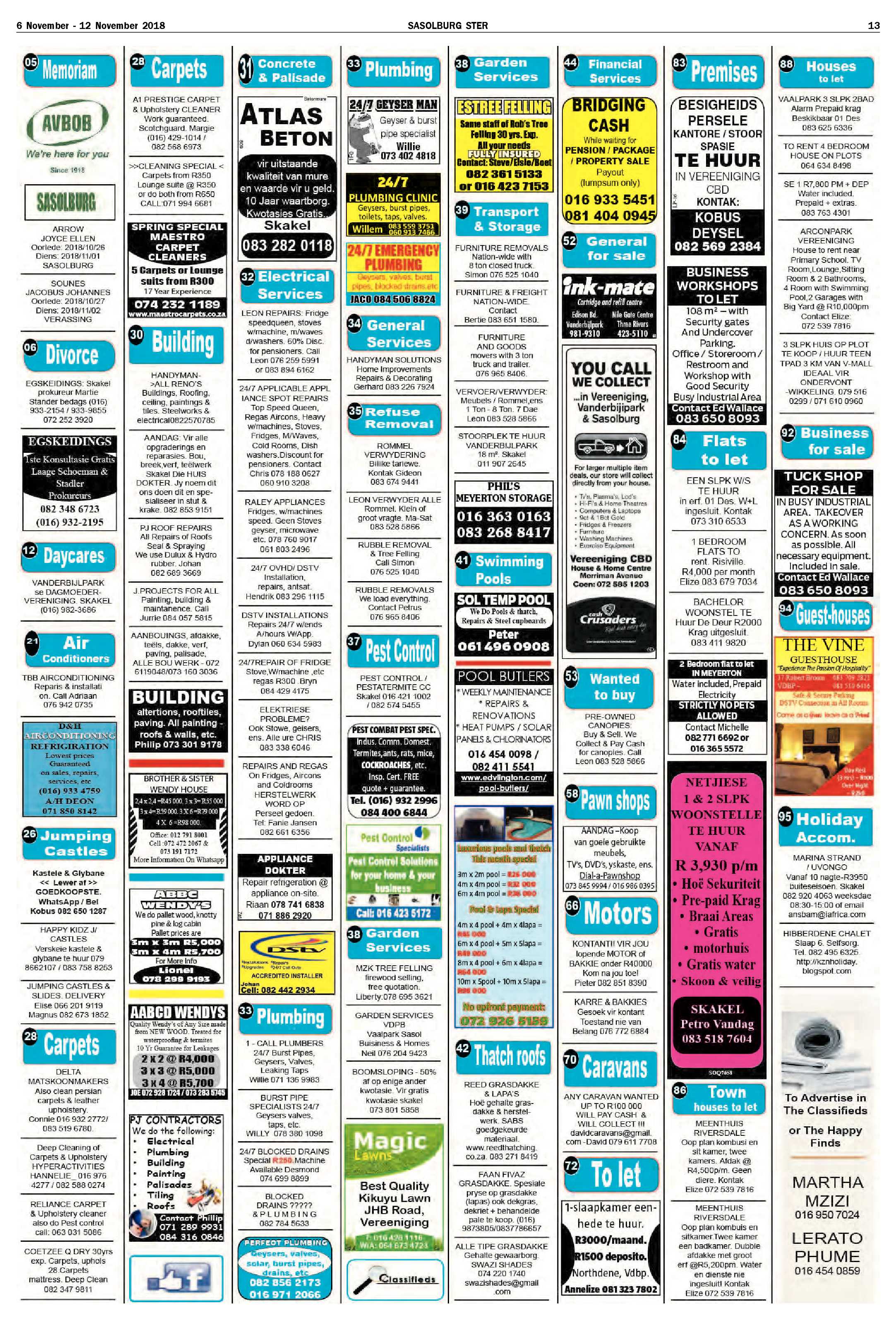 Sasolburg Ster 6 – 12 November 2018 page 13