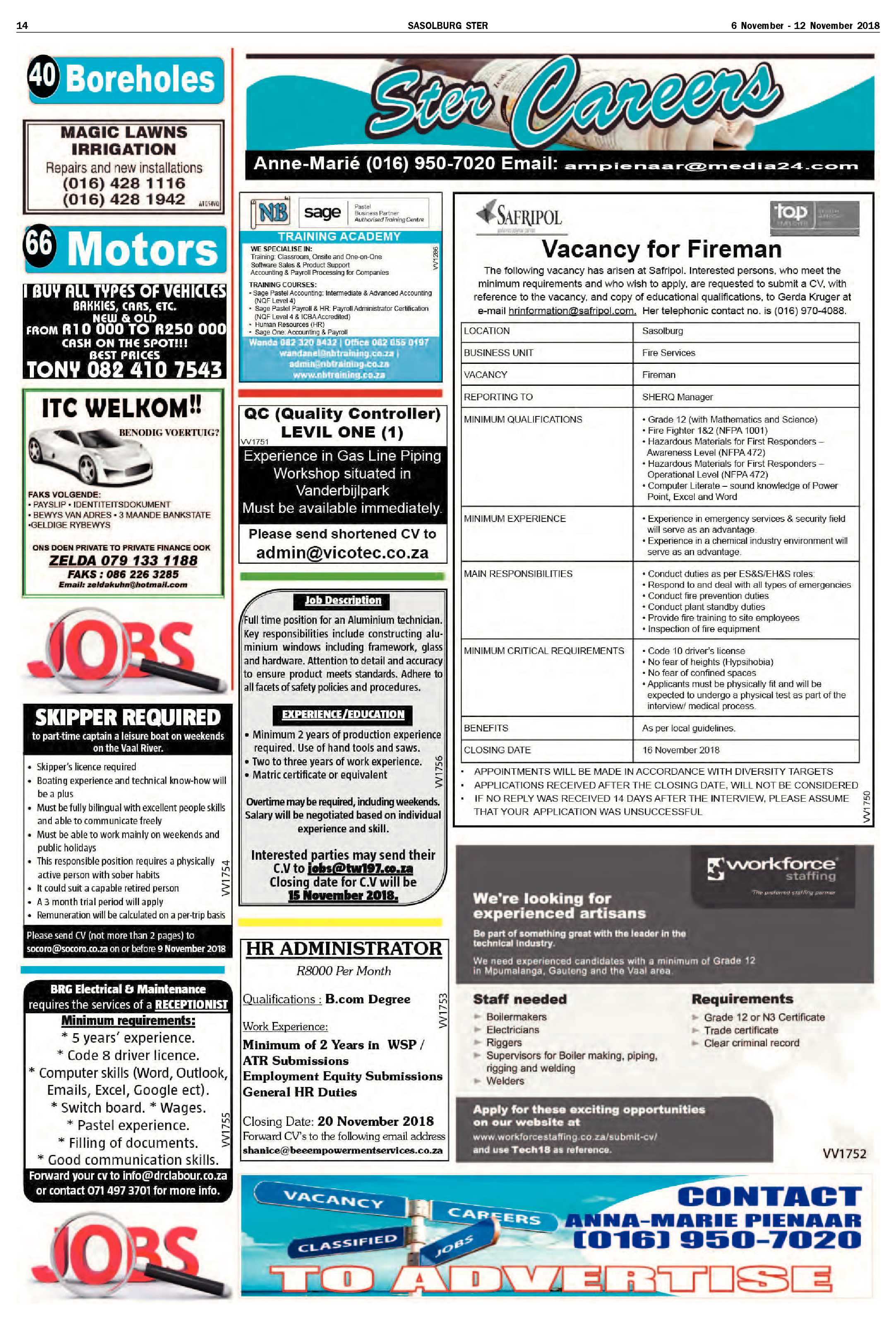 Sasolburg Ster 6 – 12 November 2018 page 14