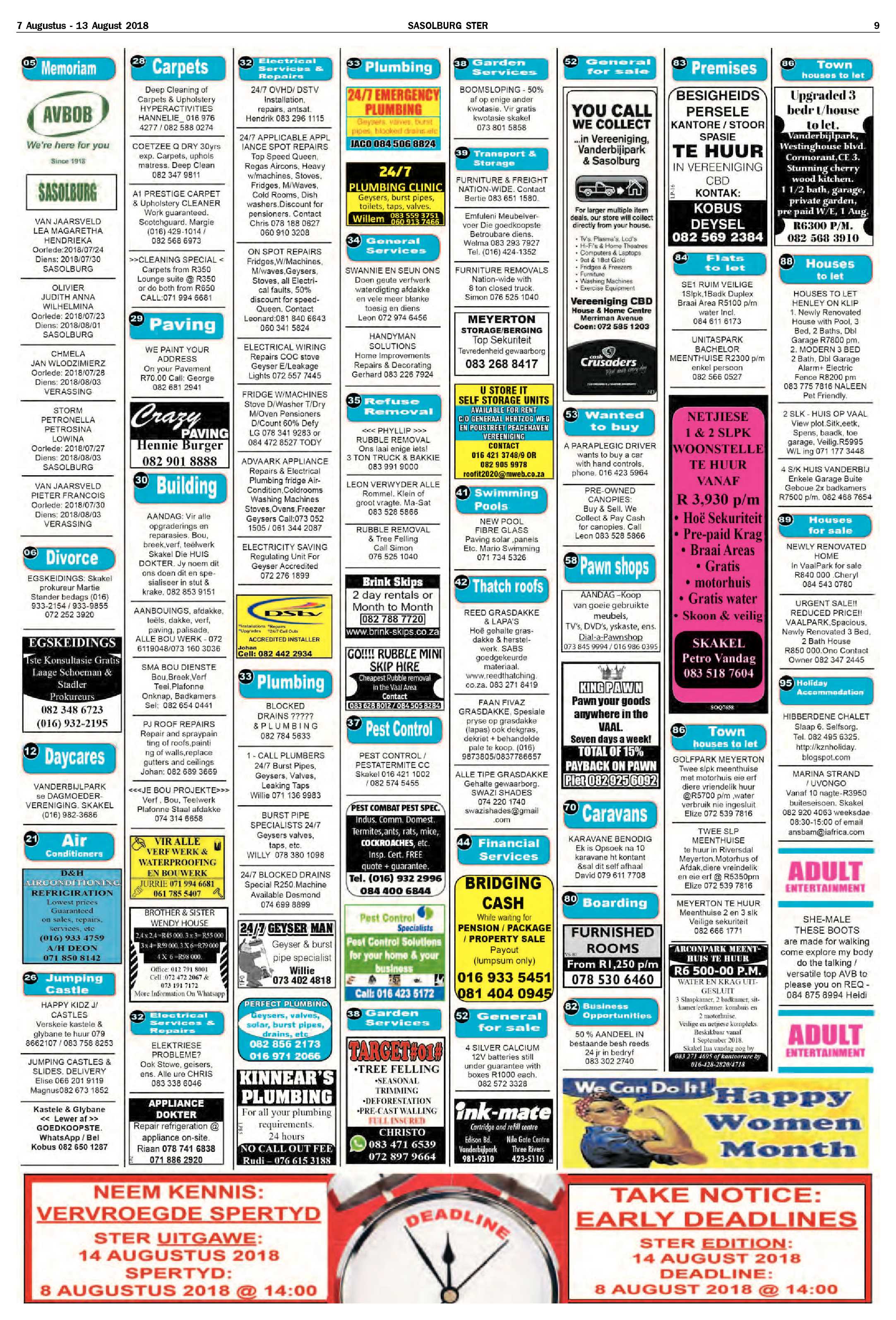 Sasolburg Ster 7 – 13 Augustus 2018 page 9