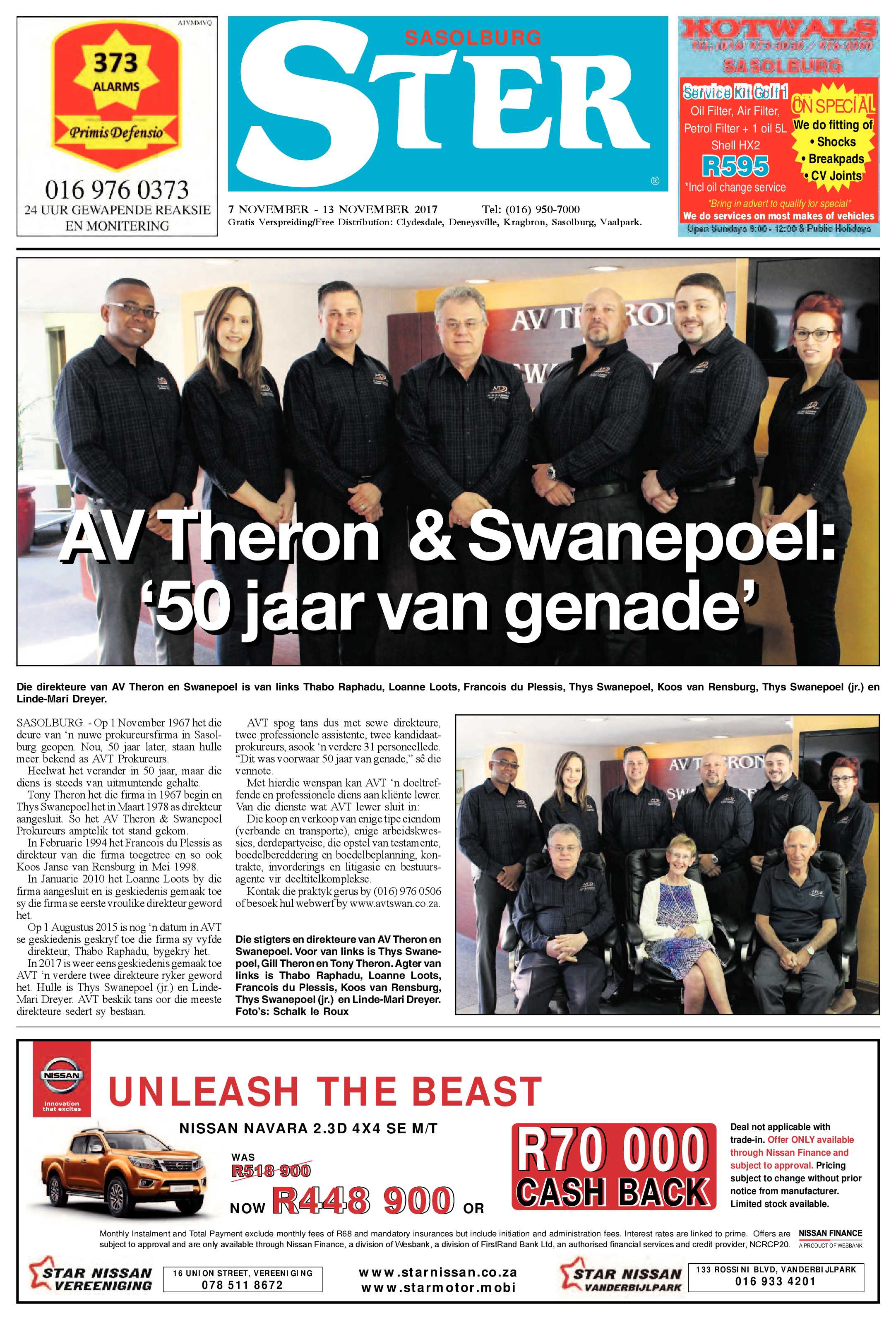 Sasolburg Ster 7 – 13 November 2017 page 1