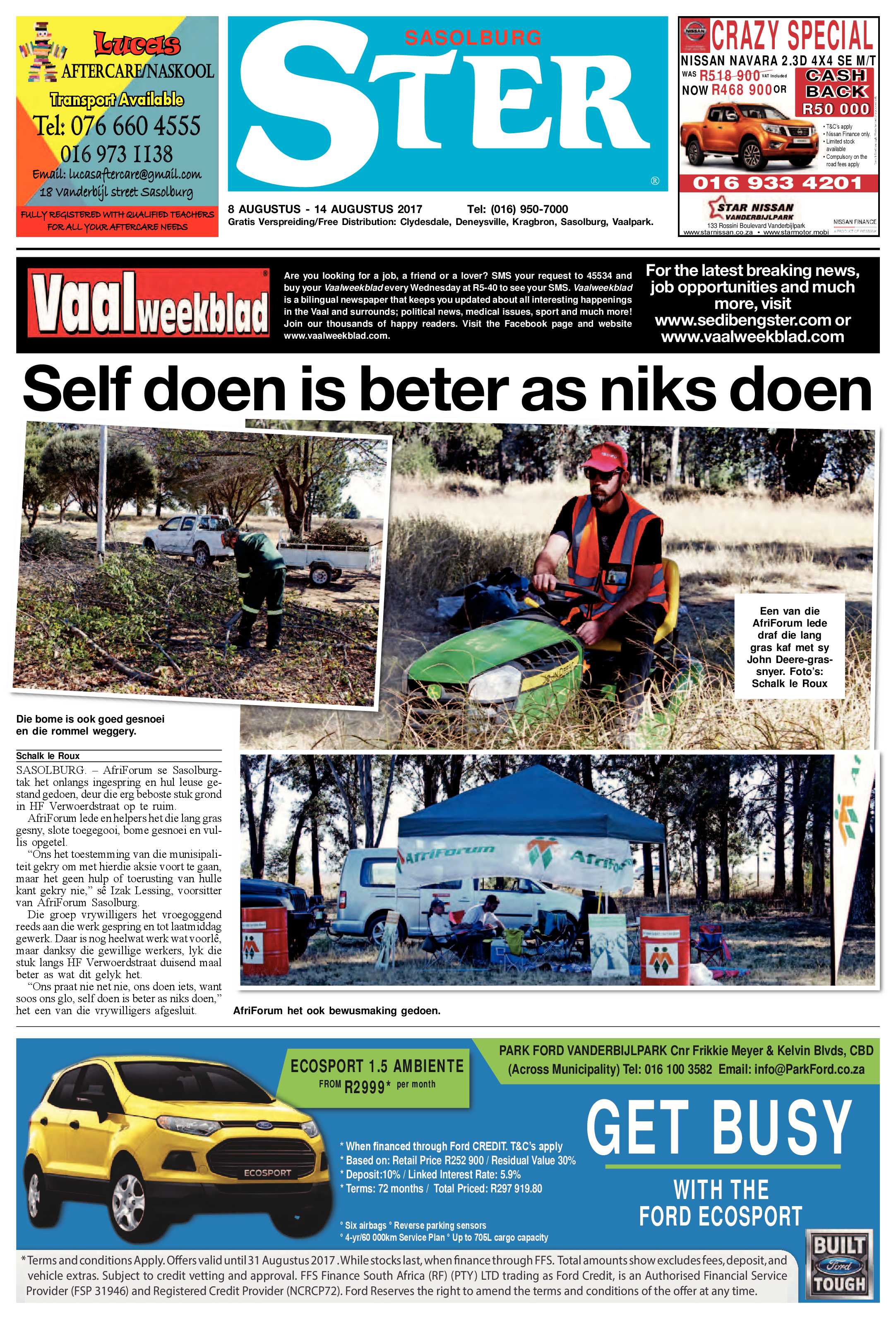 Sasolburg Ster 8 – 14 Augustus 2017 page 1
