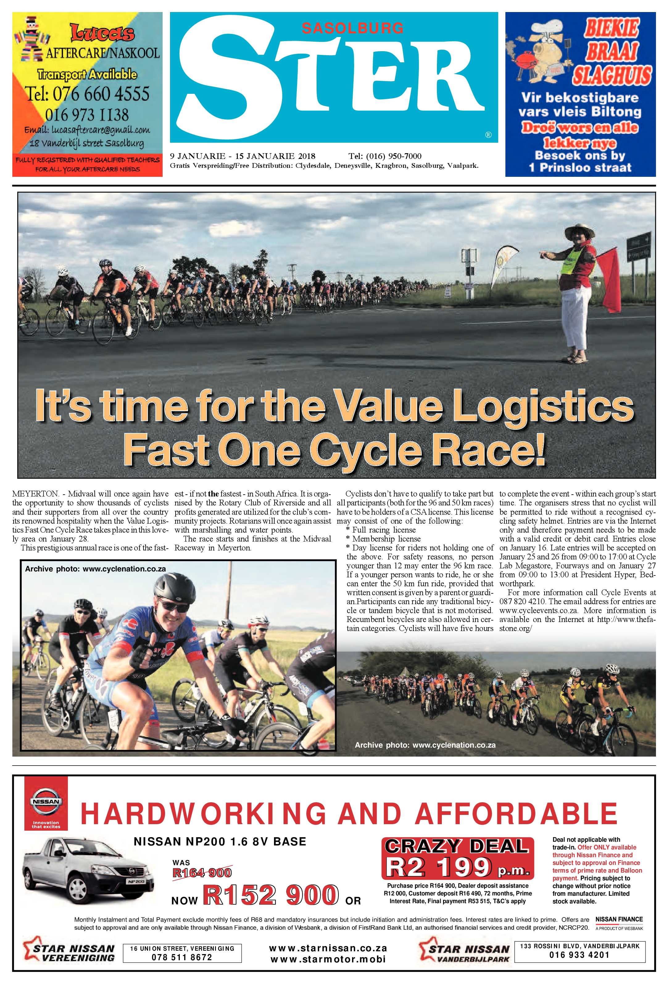 Sasolburg Ster 9 – 15 Januarie 2018 page 1