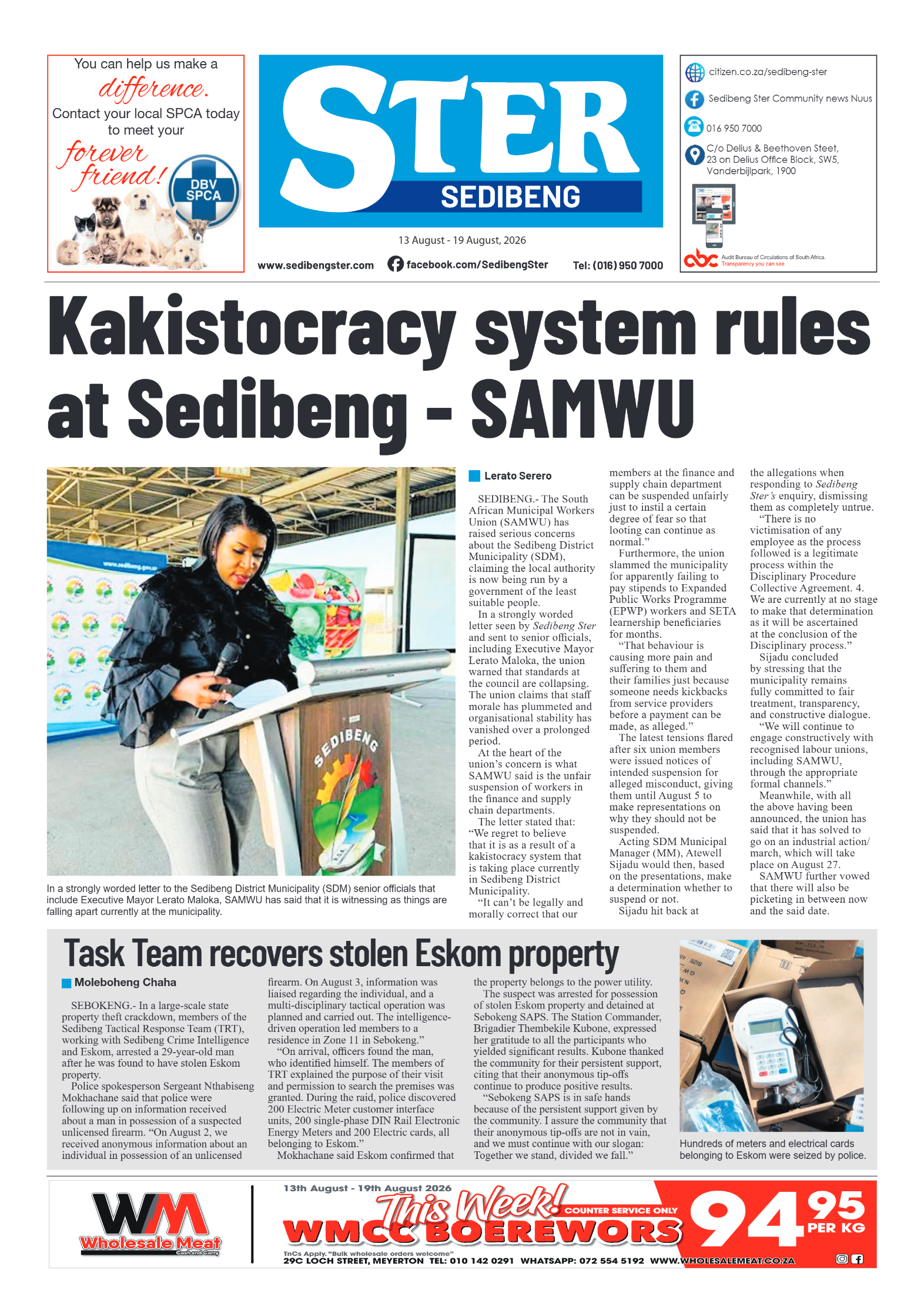 Sedibeng Ster – 13 August 2026 page 1