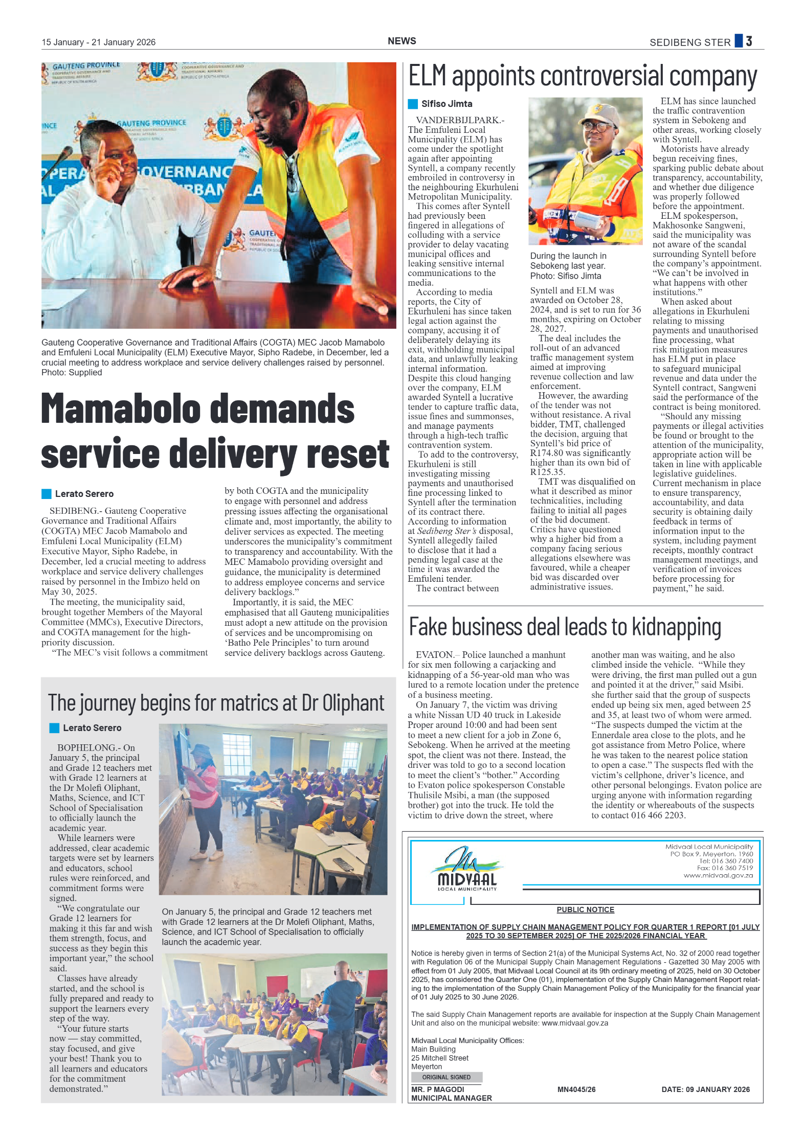 Sedibeng Ster – 15 January 2026 page 3