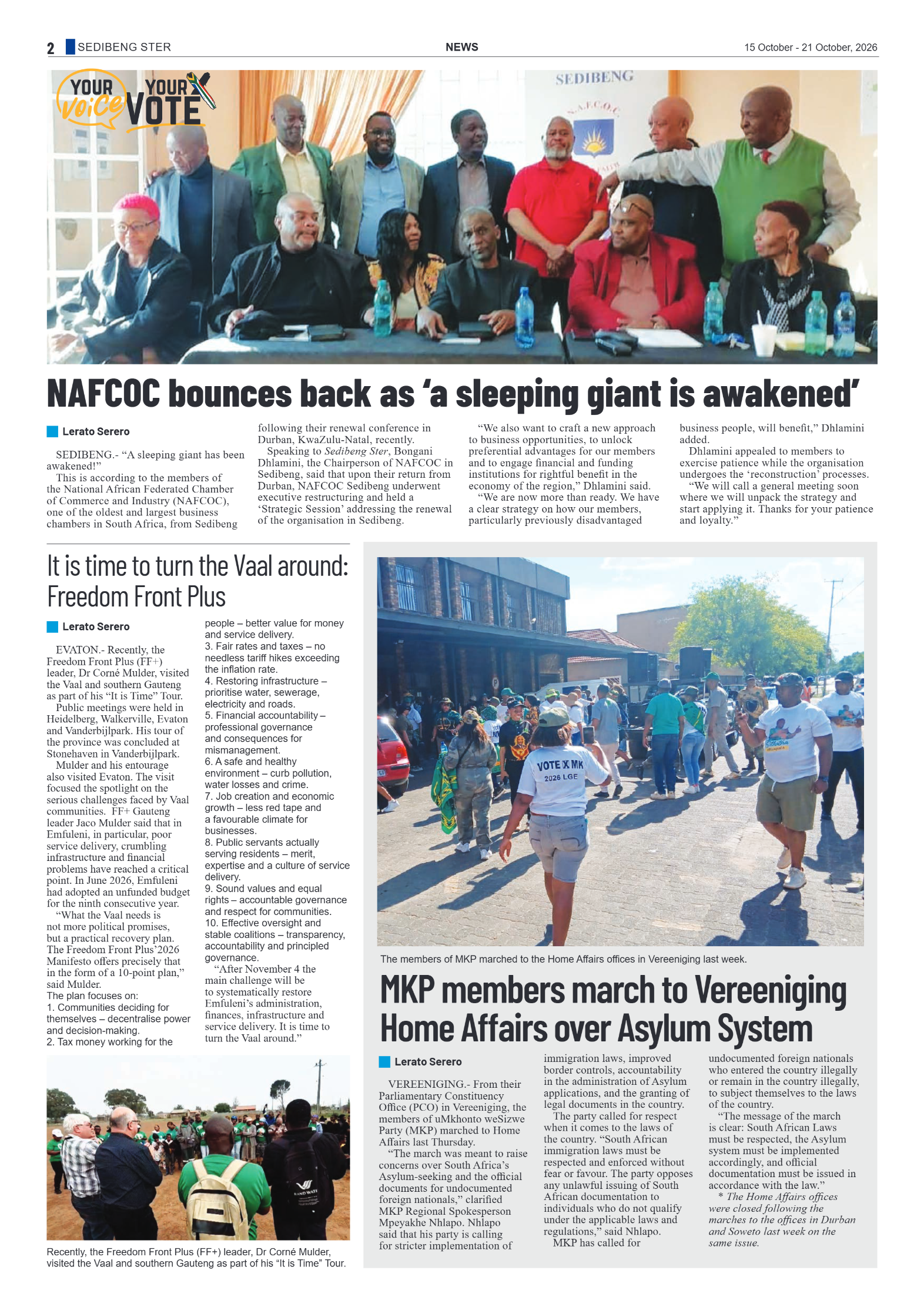 Sedibeng Ster – 15 October 2026 page 2