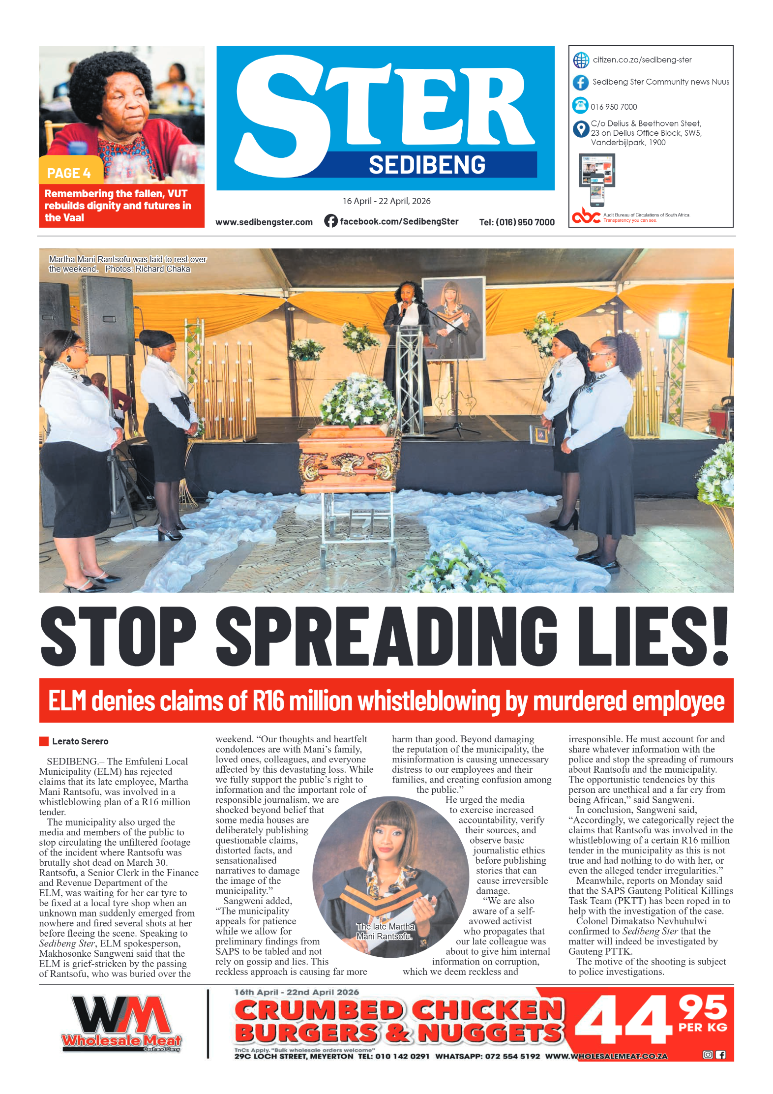 Sedibeng Ster – 16 April page 1