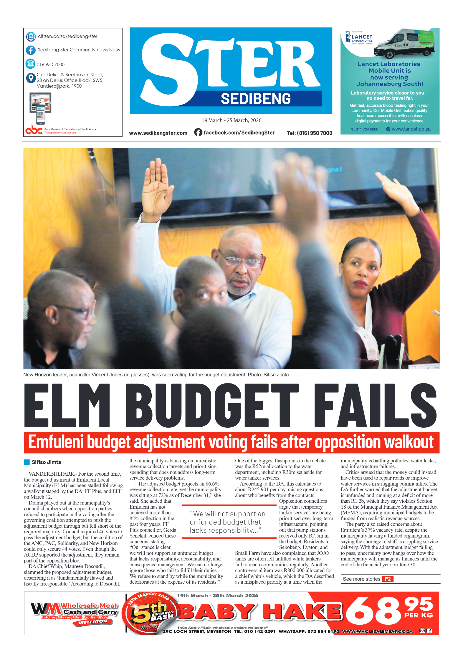 Sedibeng Ster – 19 March 2026 page 1