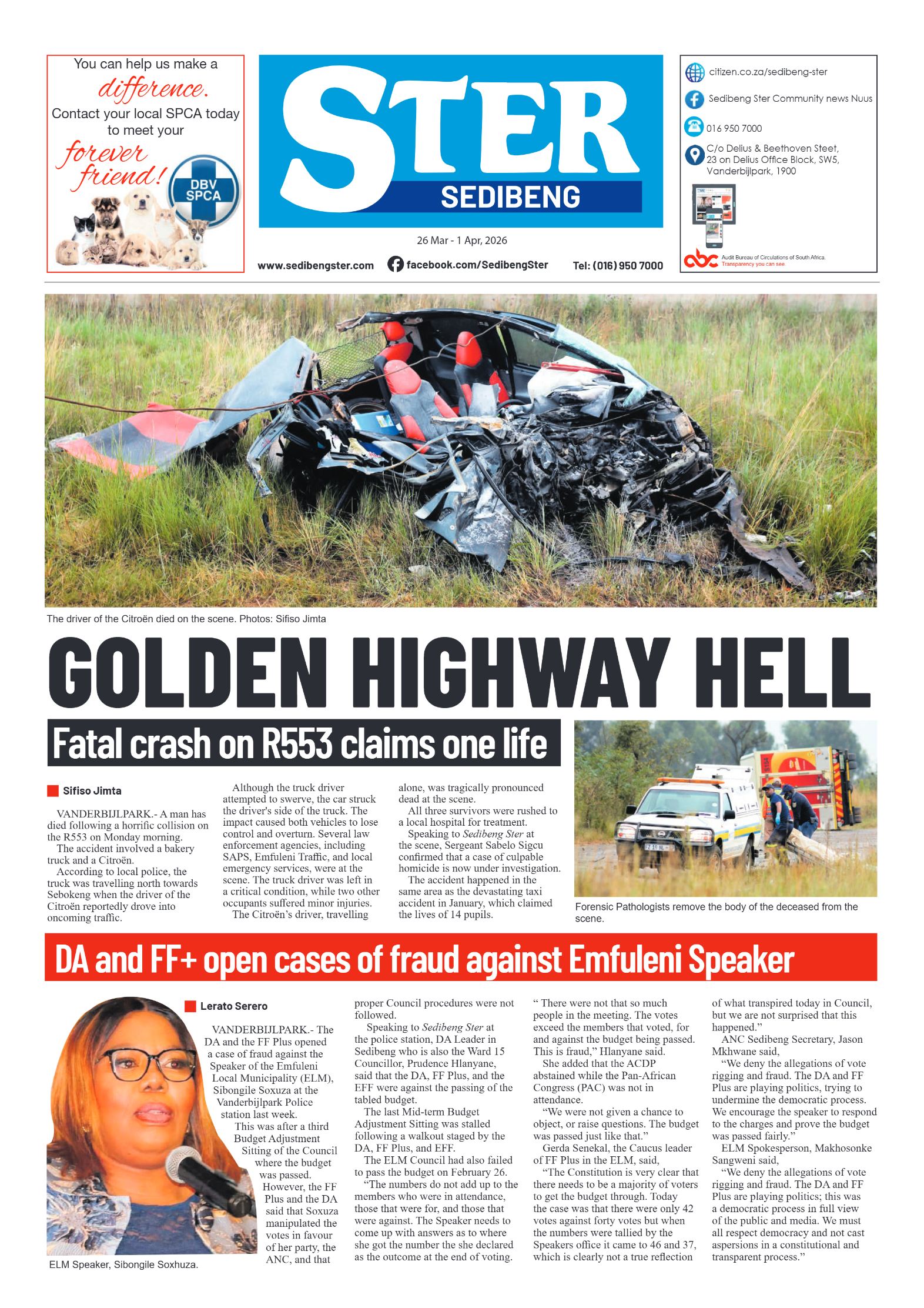 Sedibeng Ster – 26 March 2026 page 1