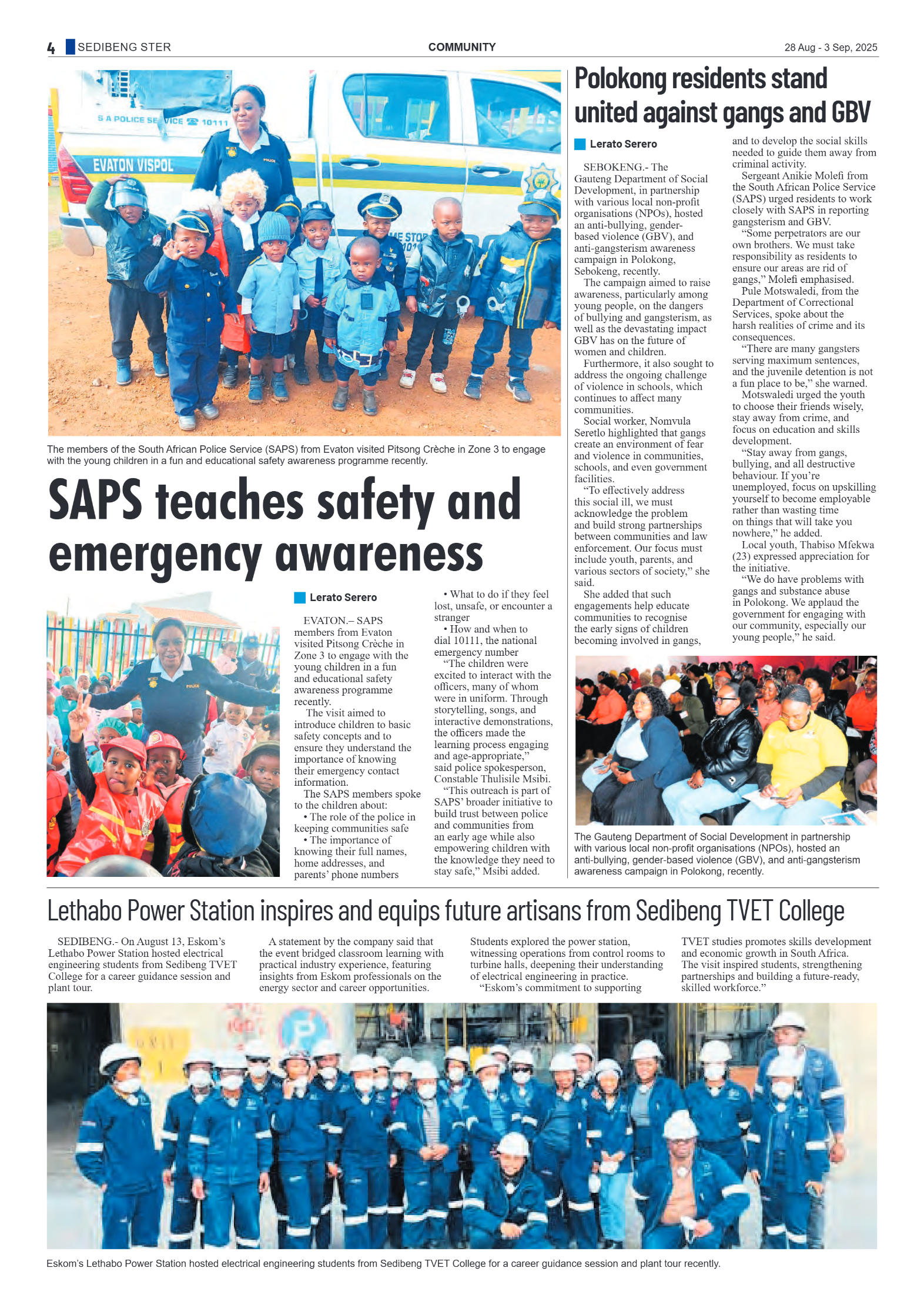 Sedibeng Ster 28 Aug – 3 Sep, 2025 page 4