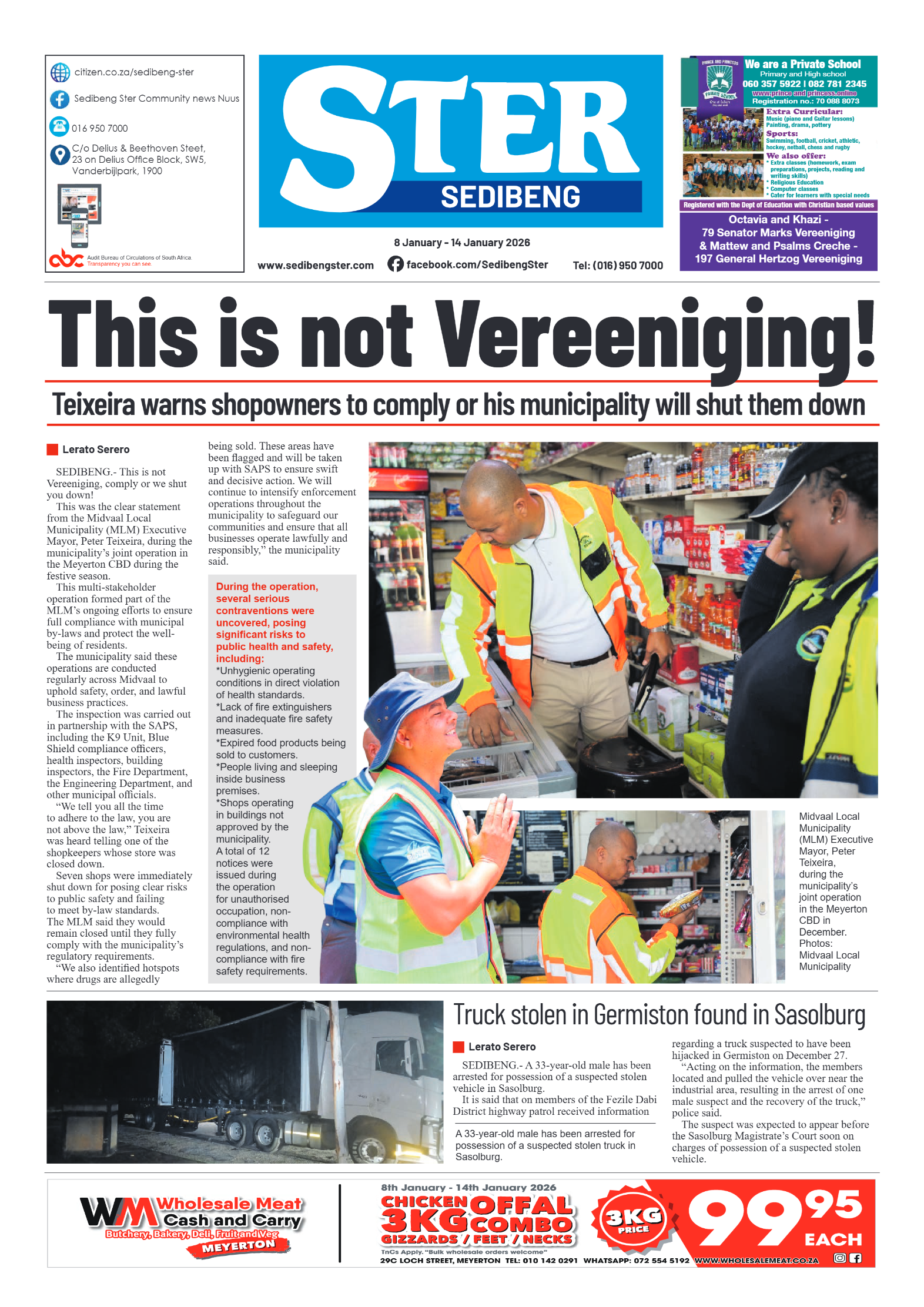 Sedibeng Ster – 8 January 2026 page 1