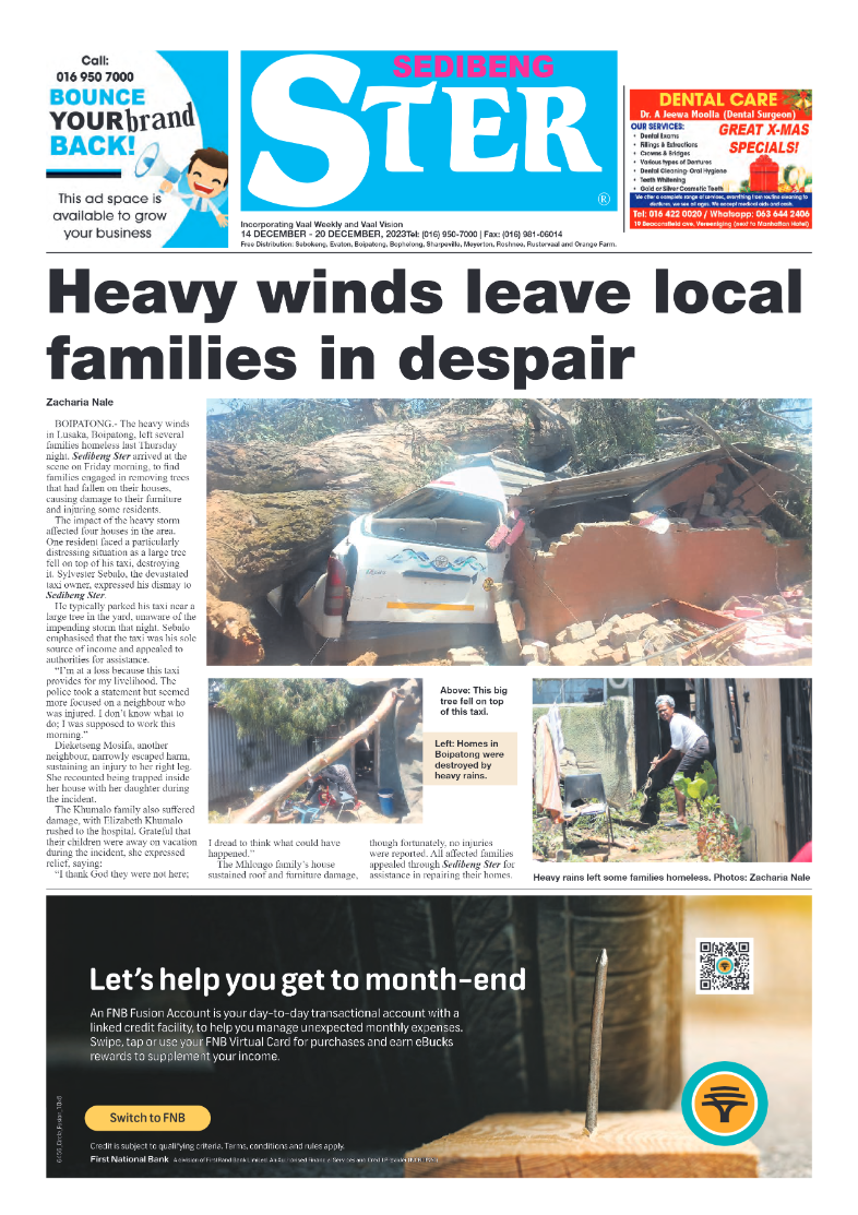 Sedibeng ster 14 December – 20 December, 2023 page 1