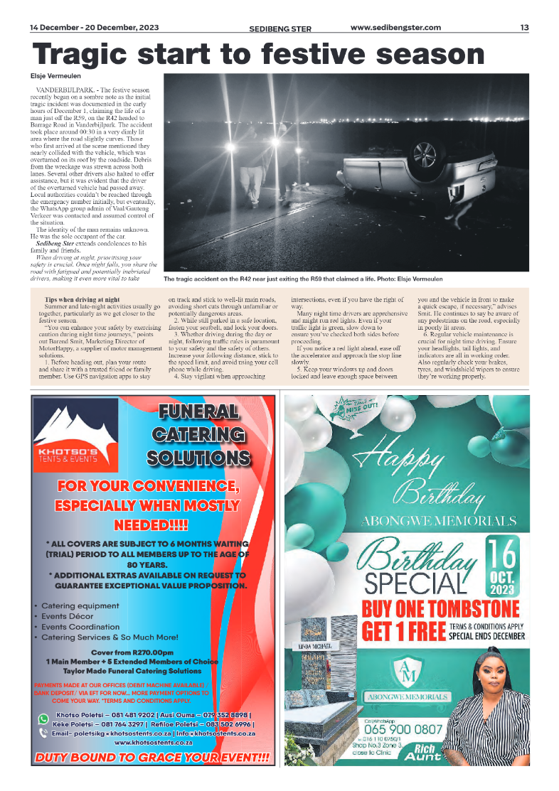 Sedibeng ster 14 December – 20 December, 2023 page 13
