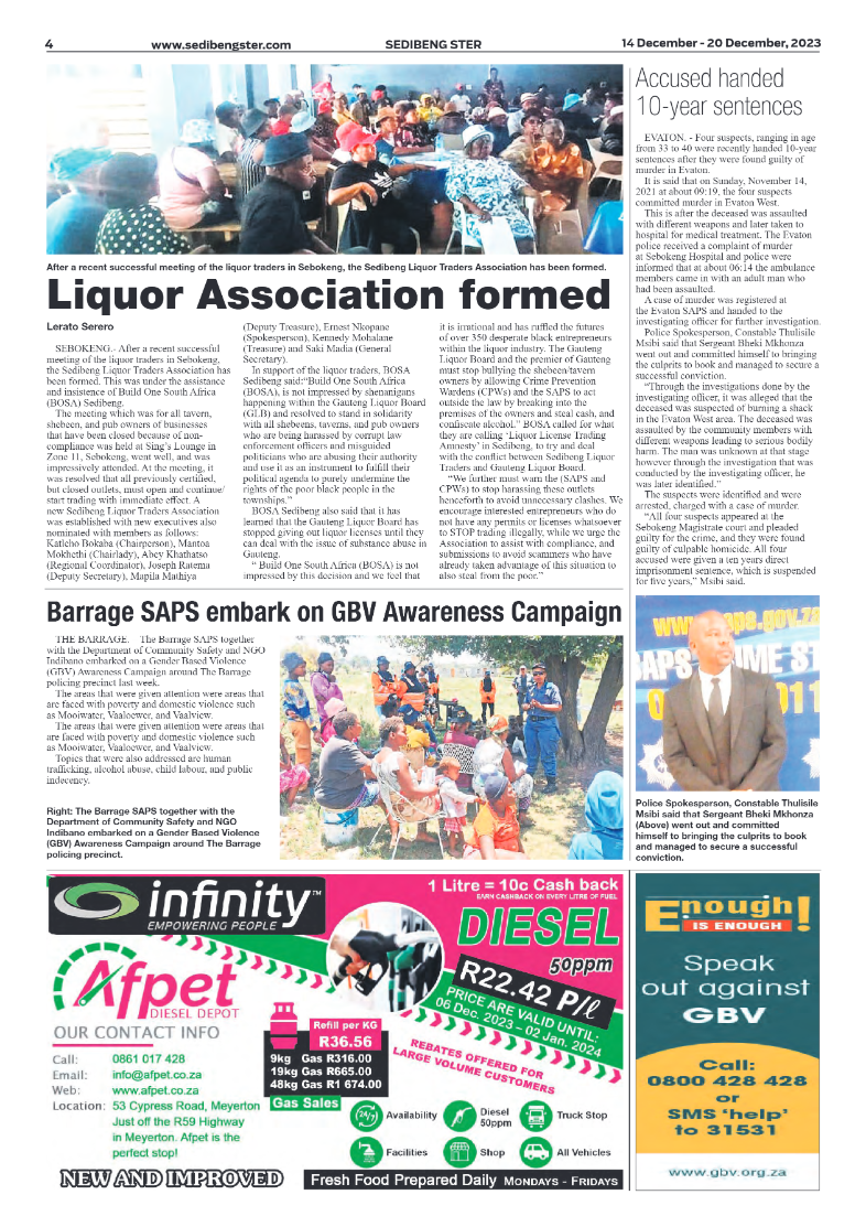 Sedibeng ster 14 December – 20 December, 2023 page 4