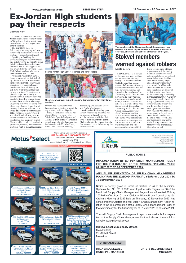 Sedibeng ster 14 December – 20 December, 2023 page 6