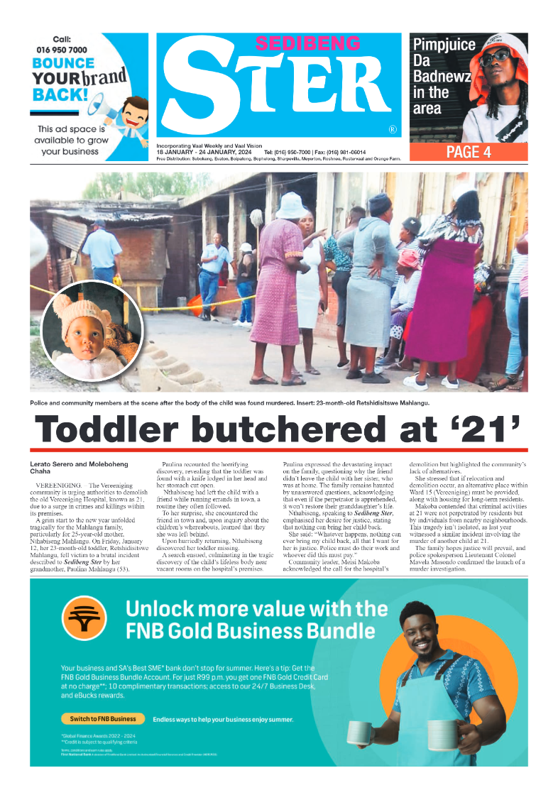 Sedibeng ster 18 January – 24 January, 2024 page 1