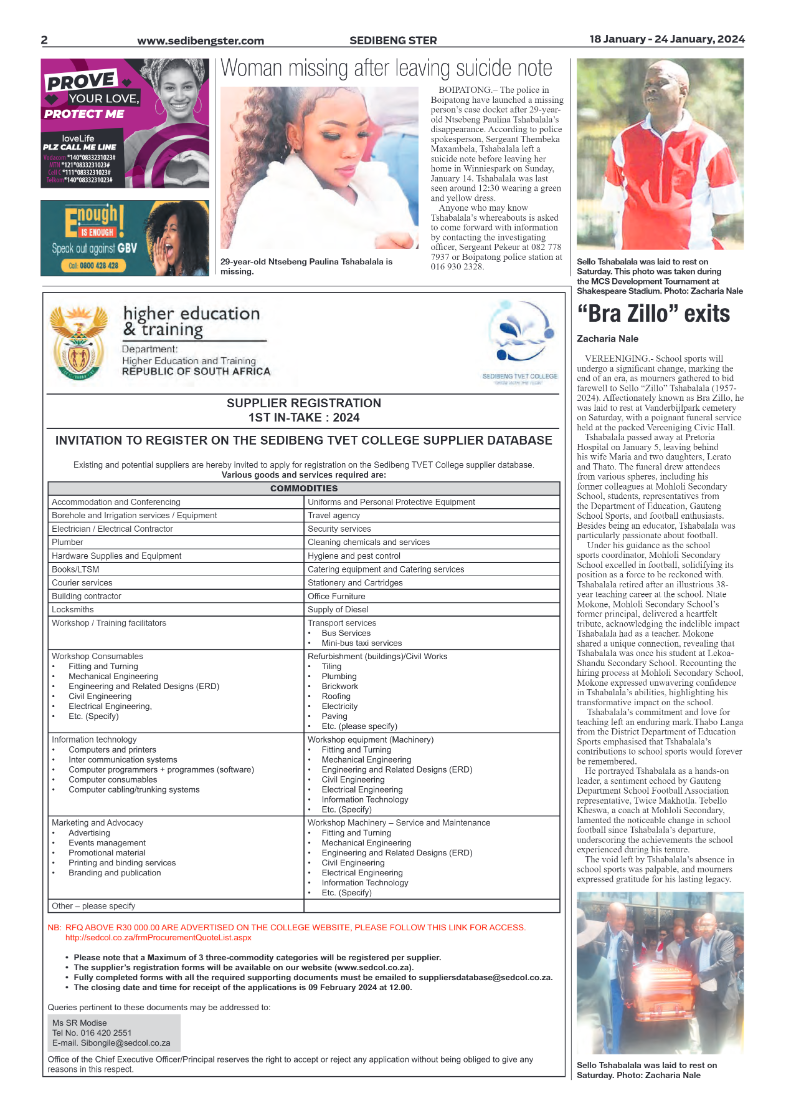 Sedibeng ster 18 January – 24 January, 2024 page 2