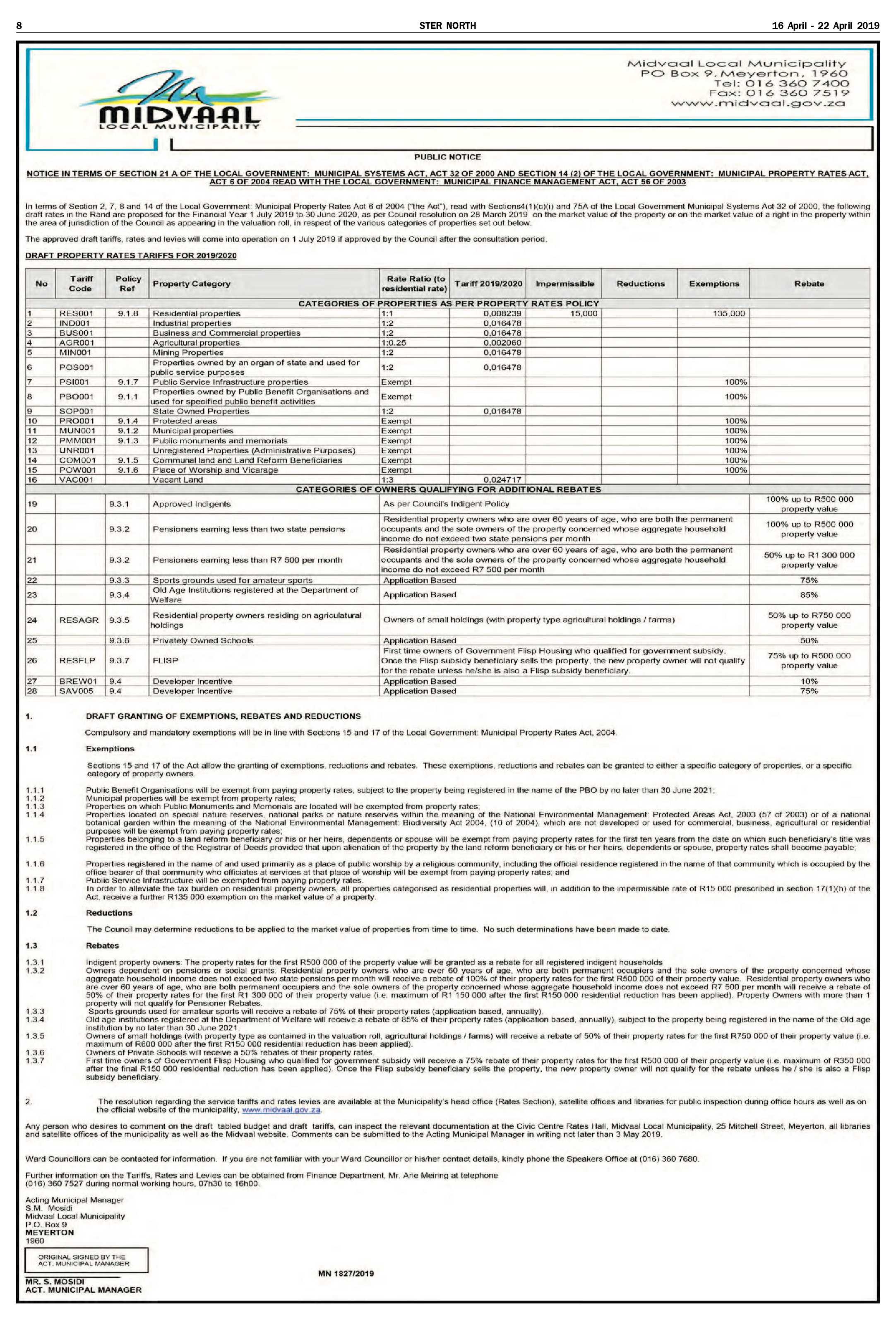 Ster North 16 – 22 April 2019 page 8