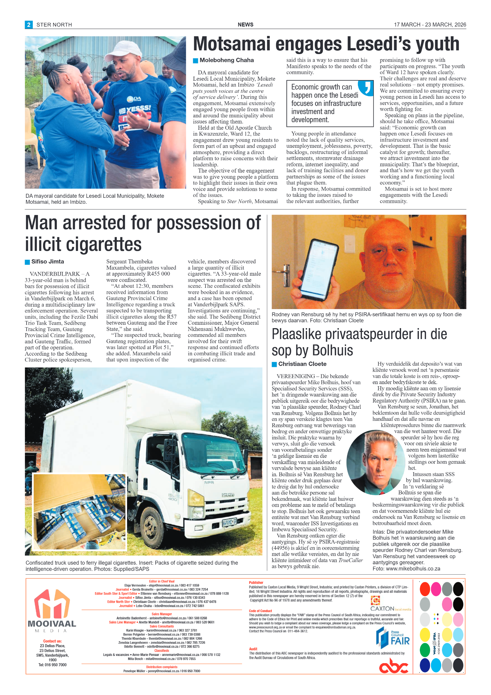 Ster North – 17 March page 2