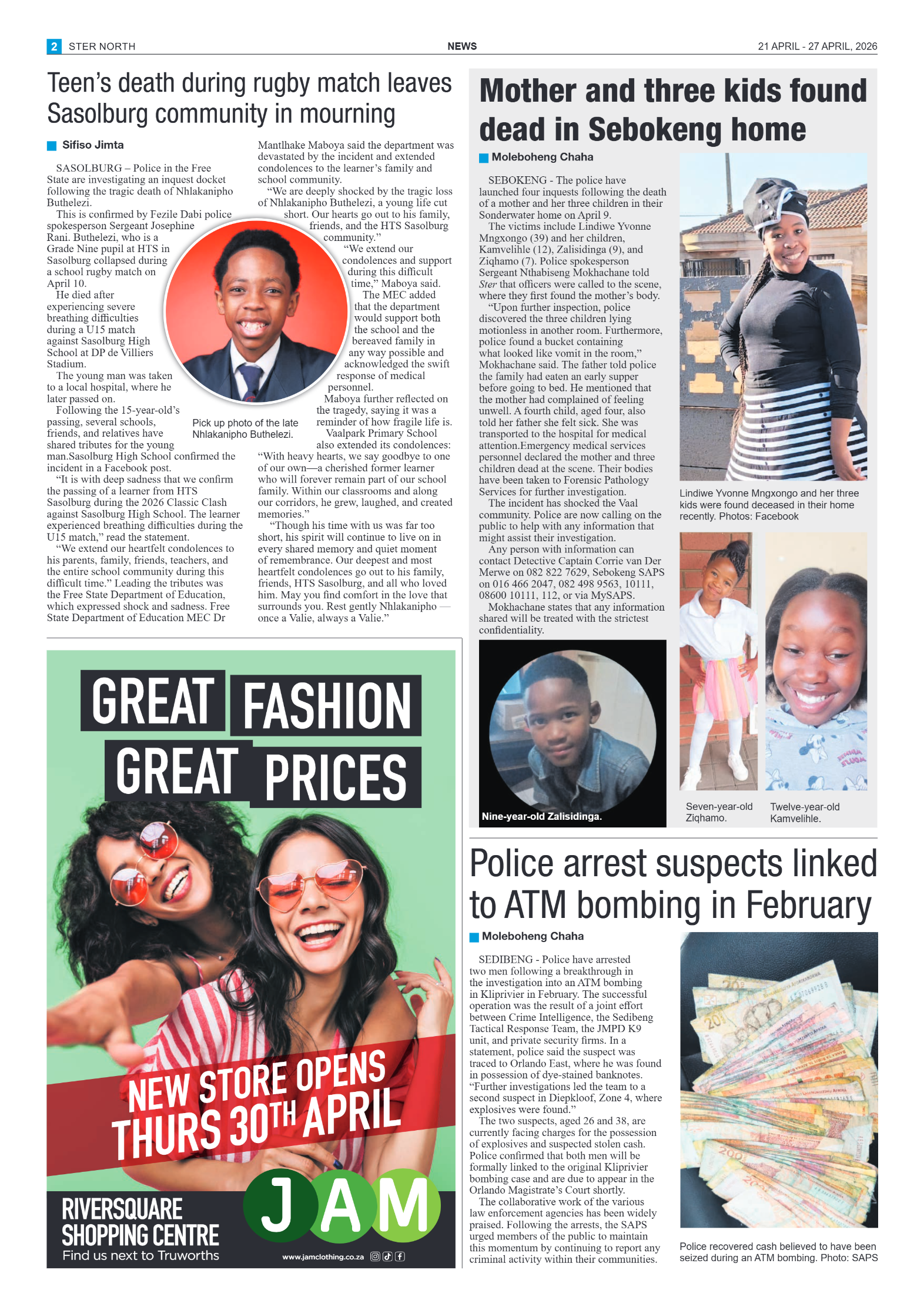 Ster North – 21 April 2026 page 2